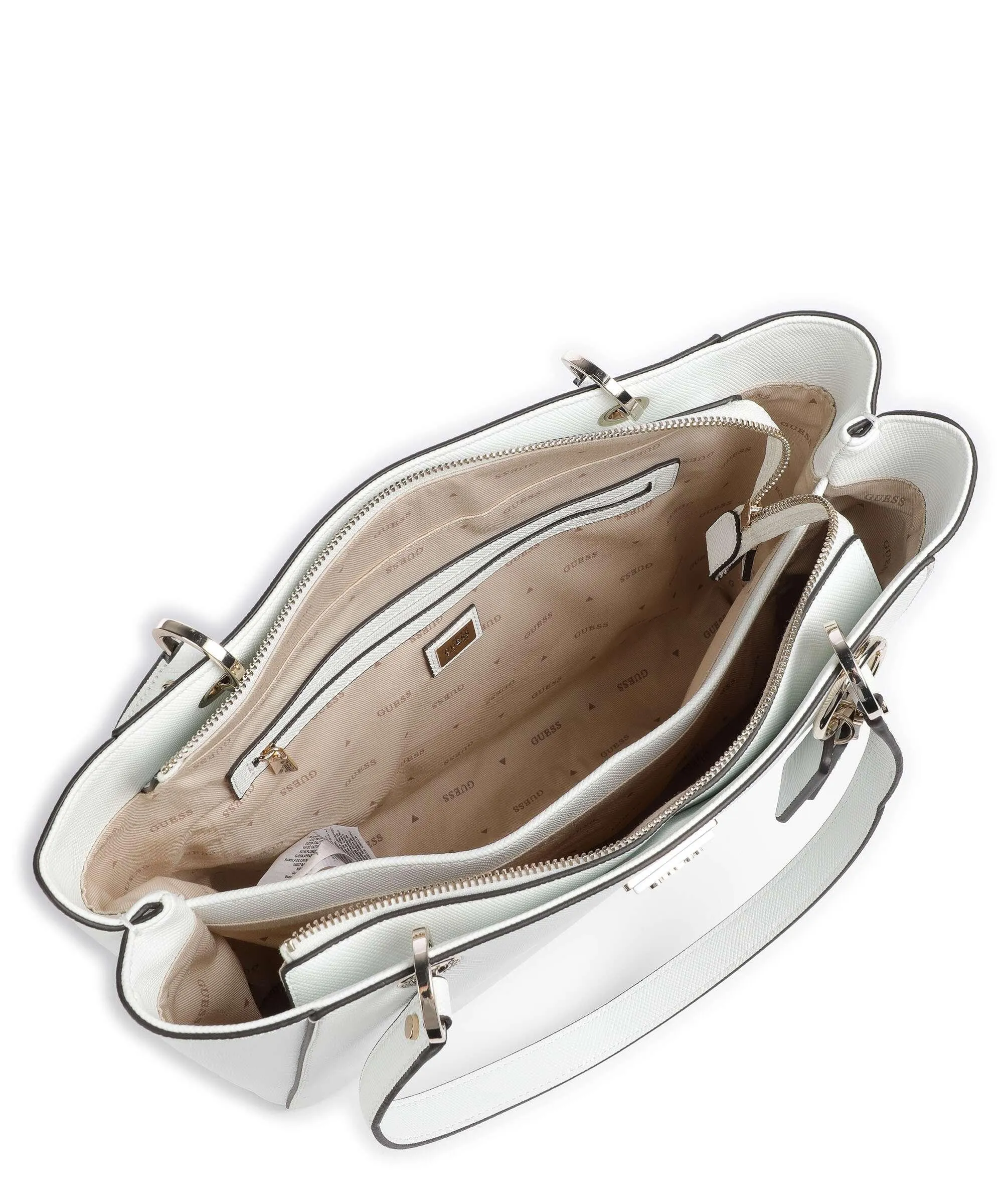  Guess Noelle Borsa shopper pelle sintetica bianco  