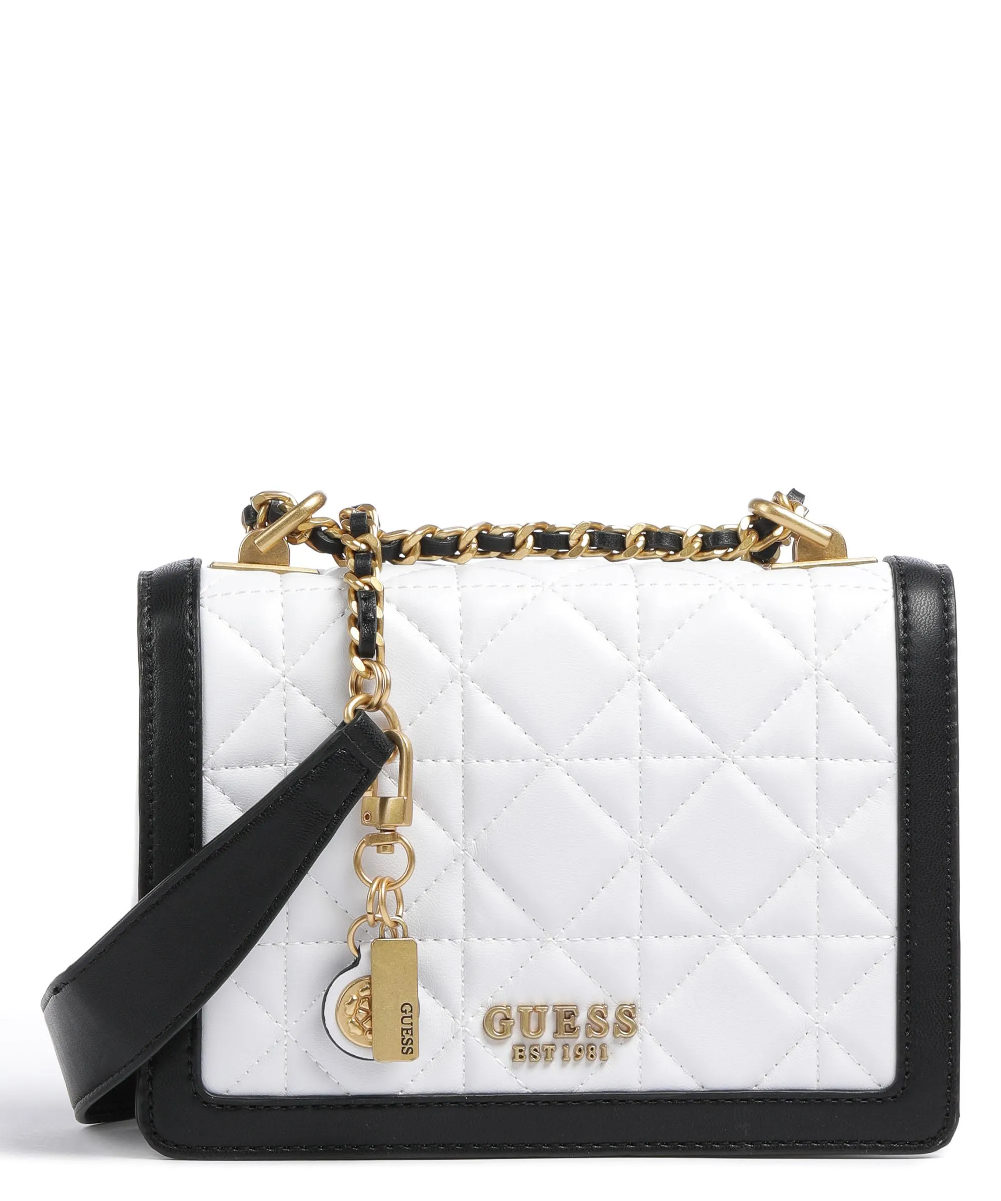  Guess Wilder Borsa a spalla pelle sintetica bianco  