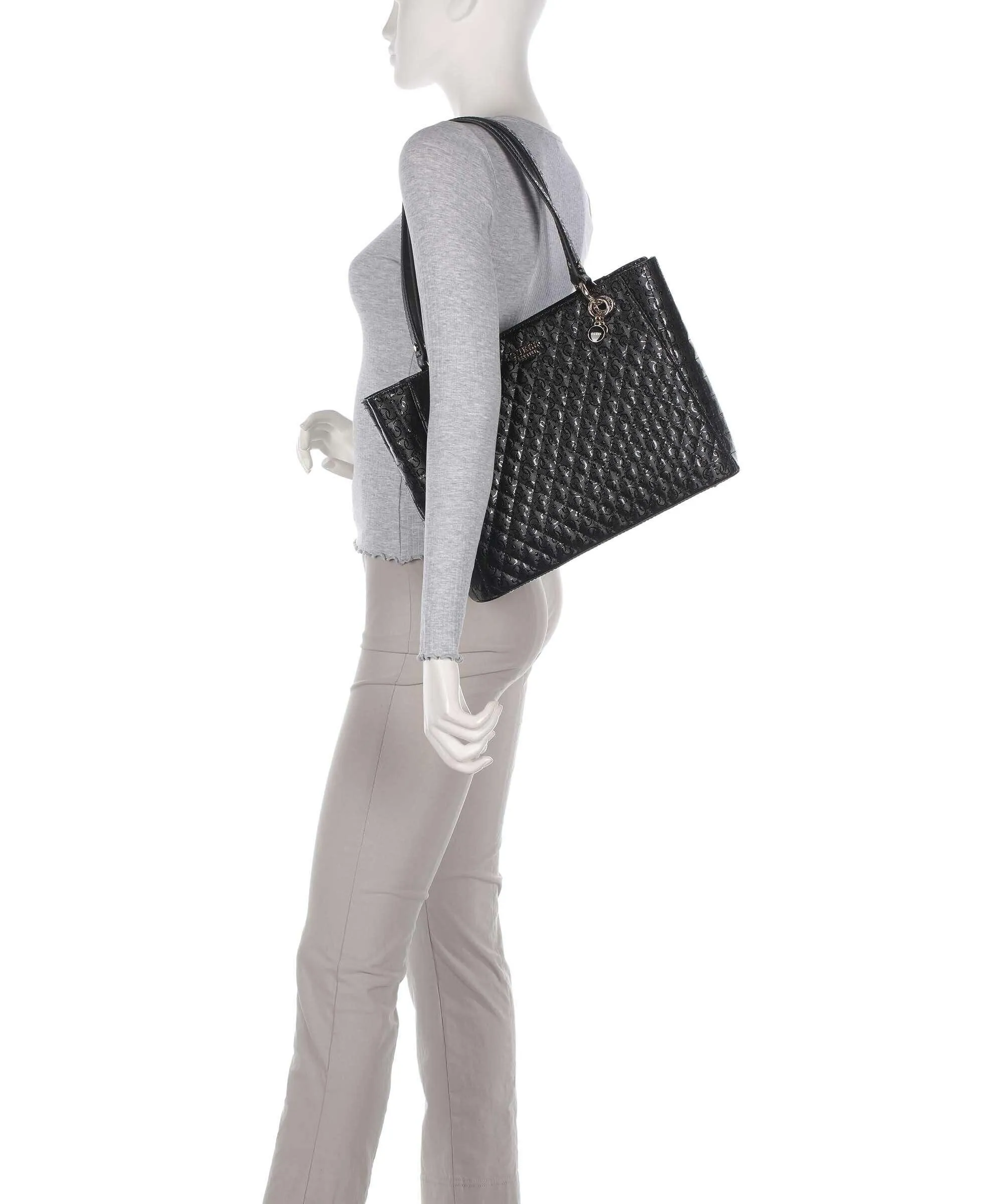  Guess Yarmilla Borsa shopper pelle sintetica nero  