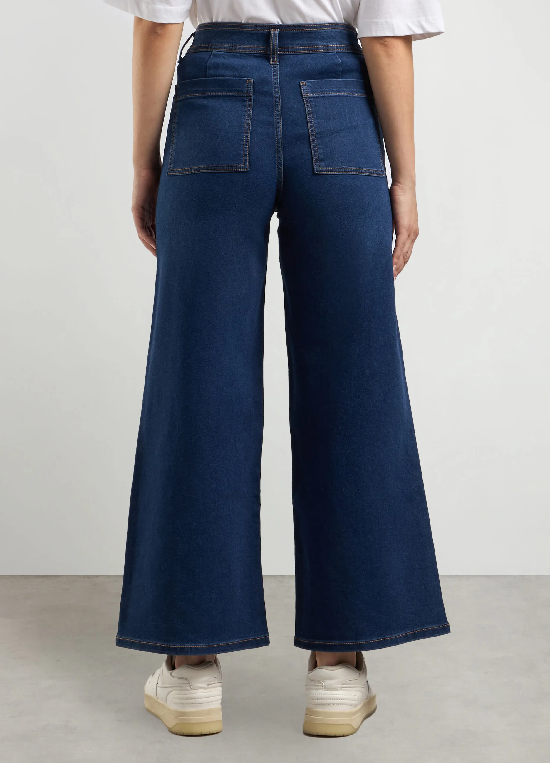 HOLISTIC  Pantaloni in denim wide leg donna
