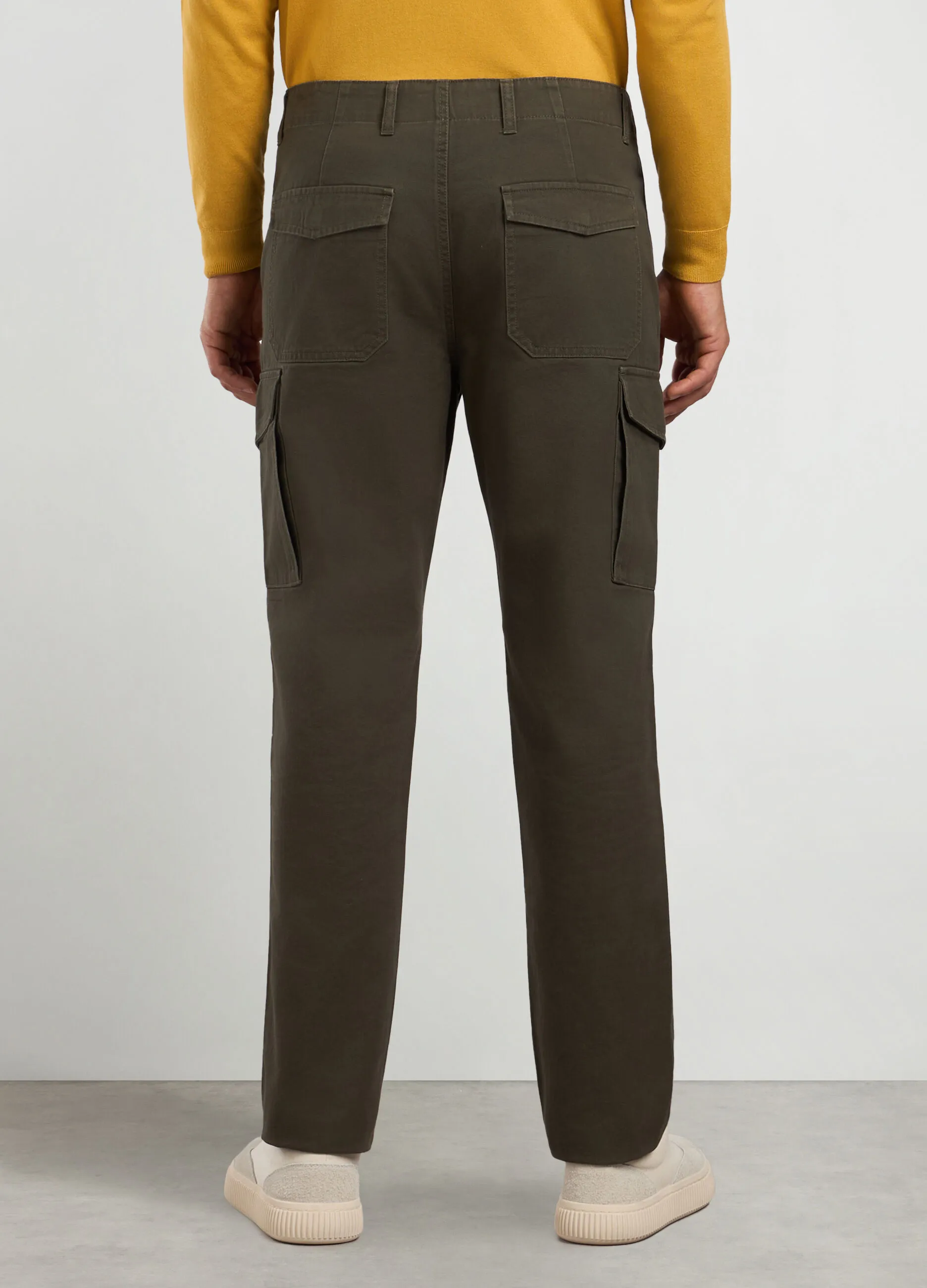 J. HART & BROS  Pantaloni cargo regular fit in twill di cotone uomo