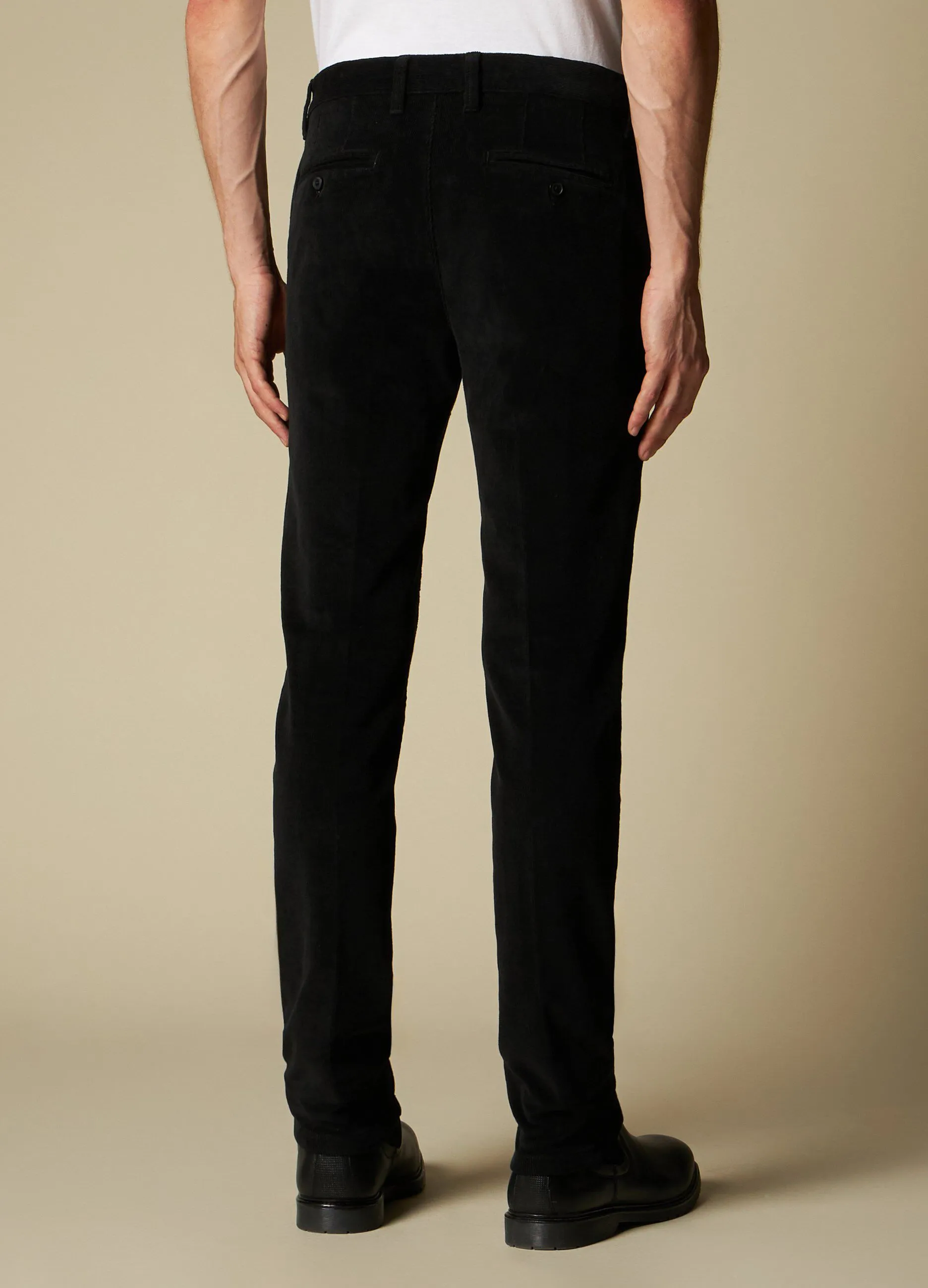J. HART & BROS  Pantaloni chino in costina di velluto uomo