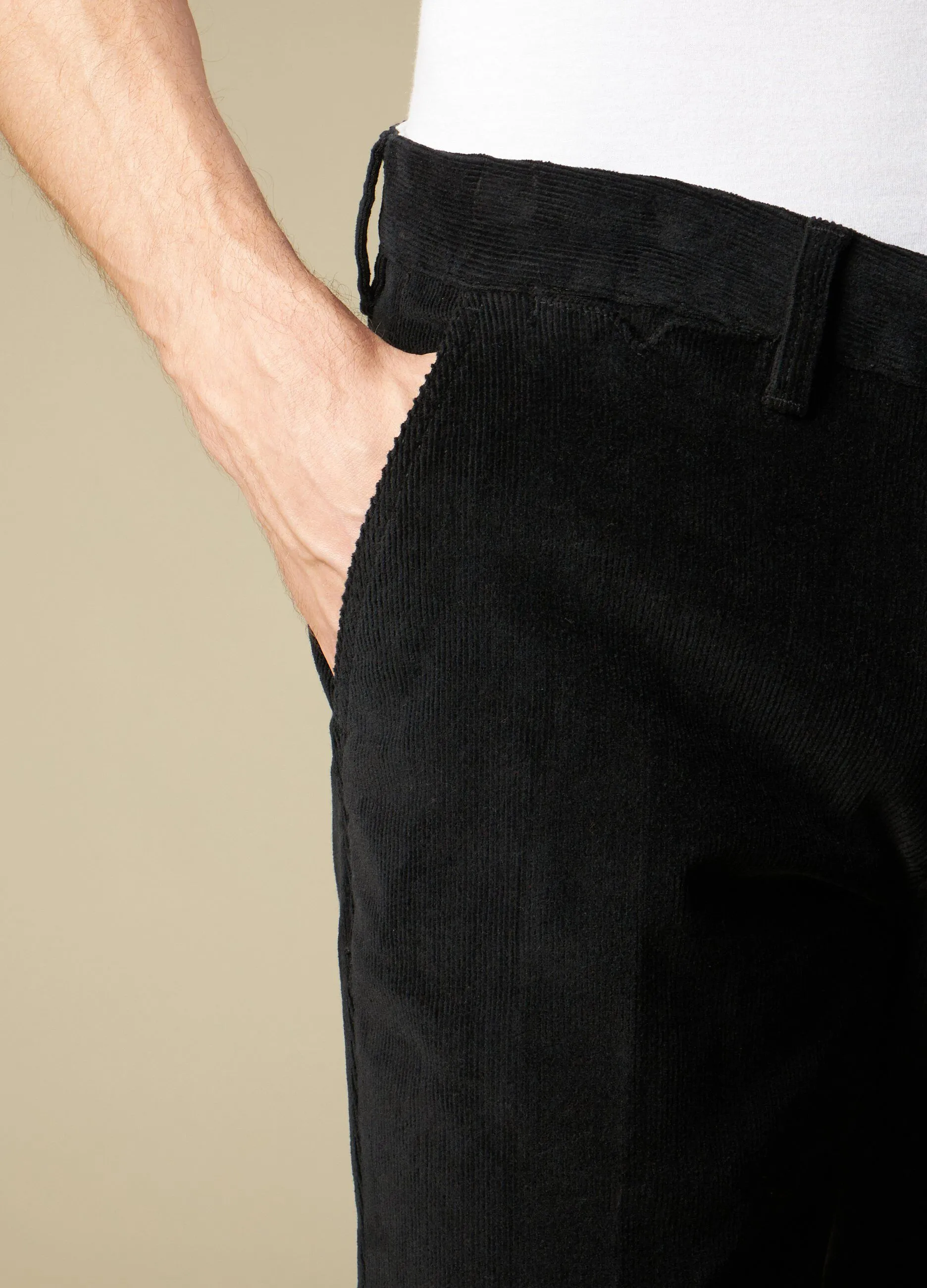 J. HART & BROS  Pantaloni chino in costina di velluto uomo