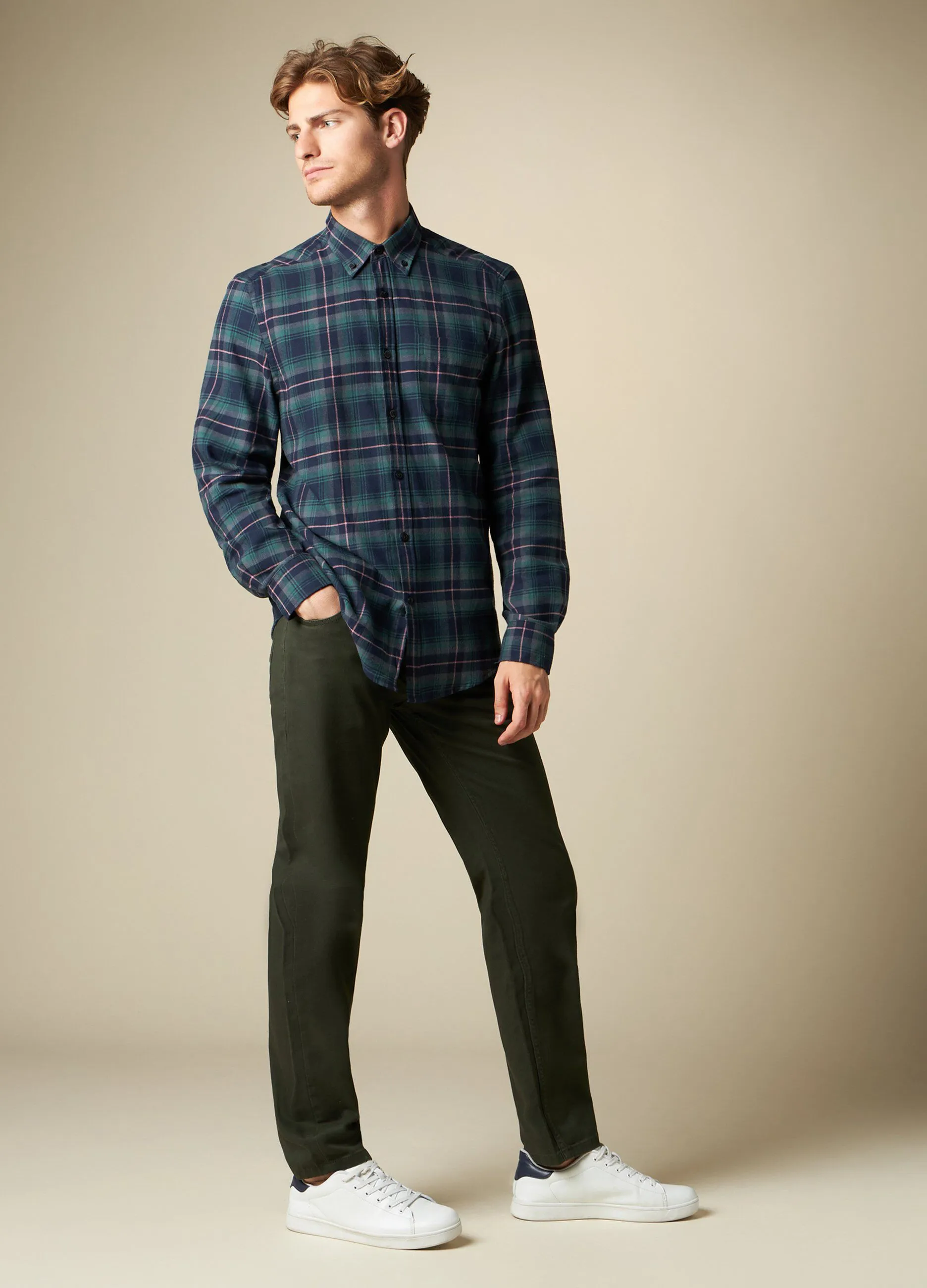 J. HART & BROS  Pantaloni in puro cotone uomo
