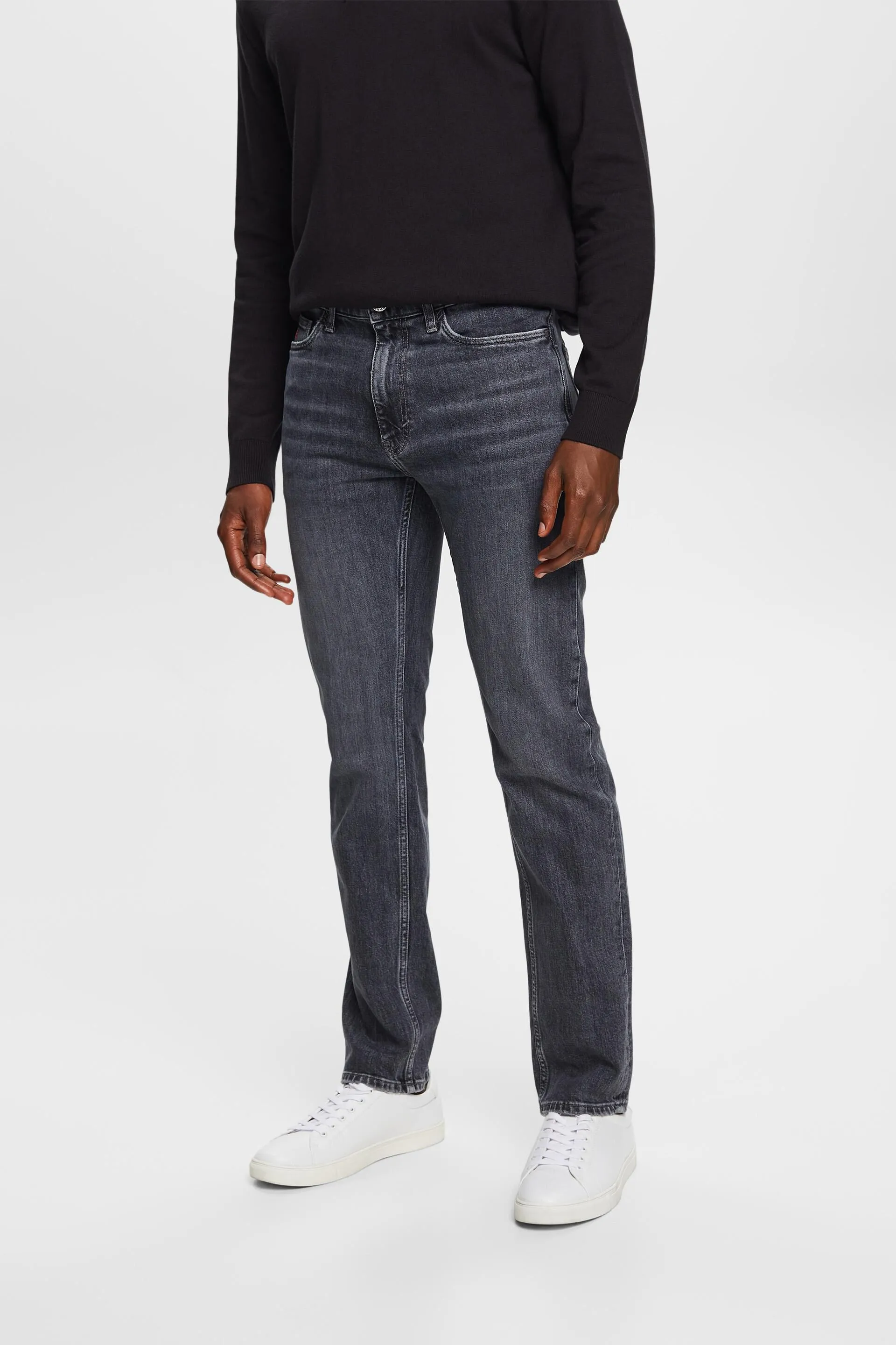 Jeans straight a vita media