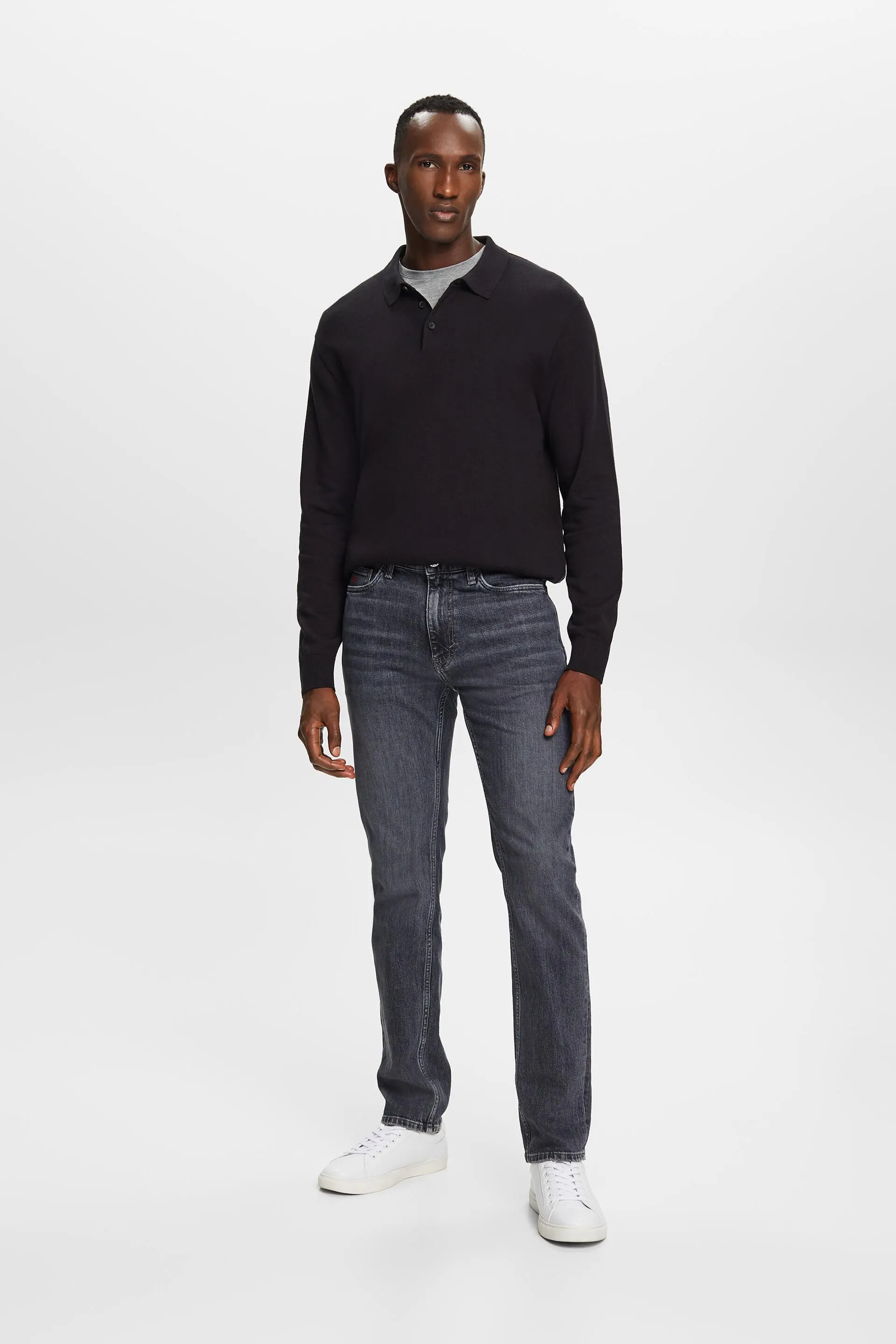 Jeans straight a vita media