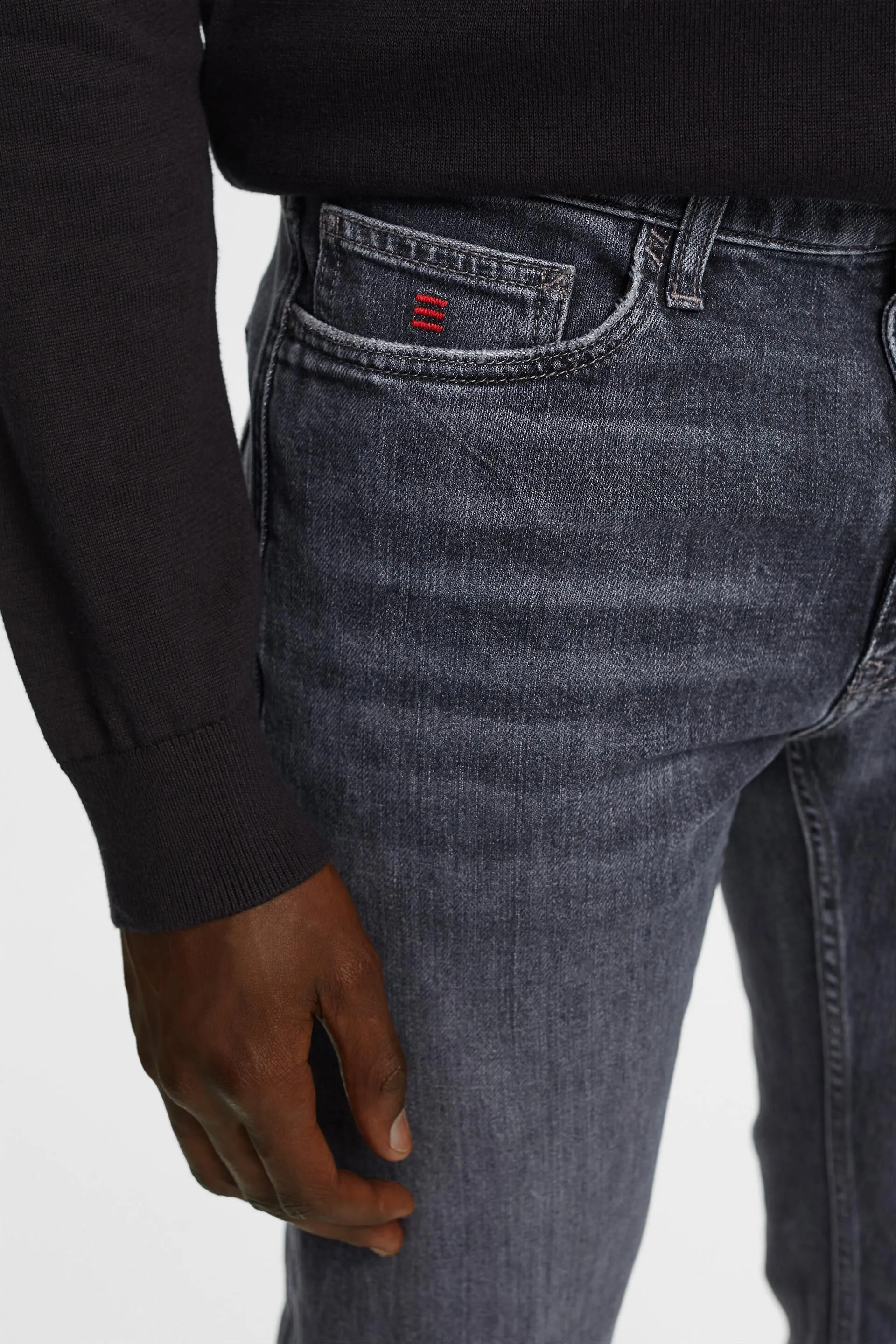 Jeans straight a vita media