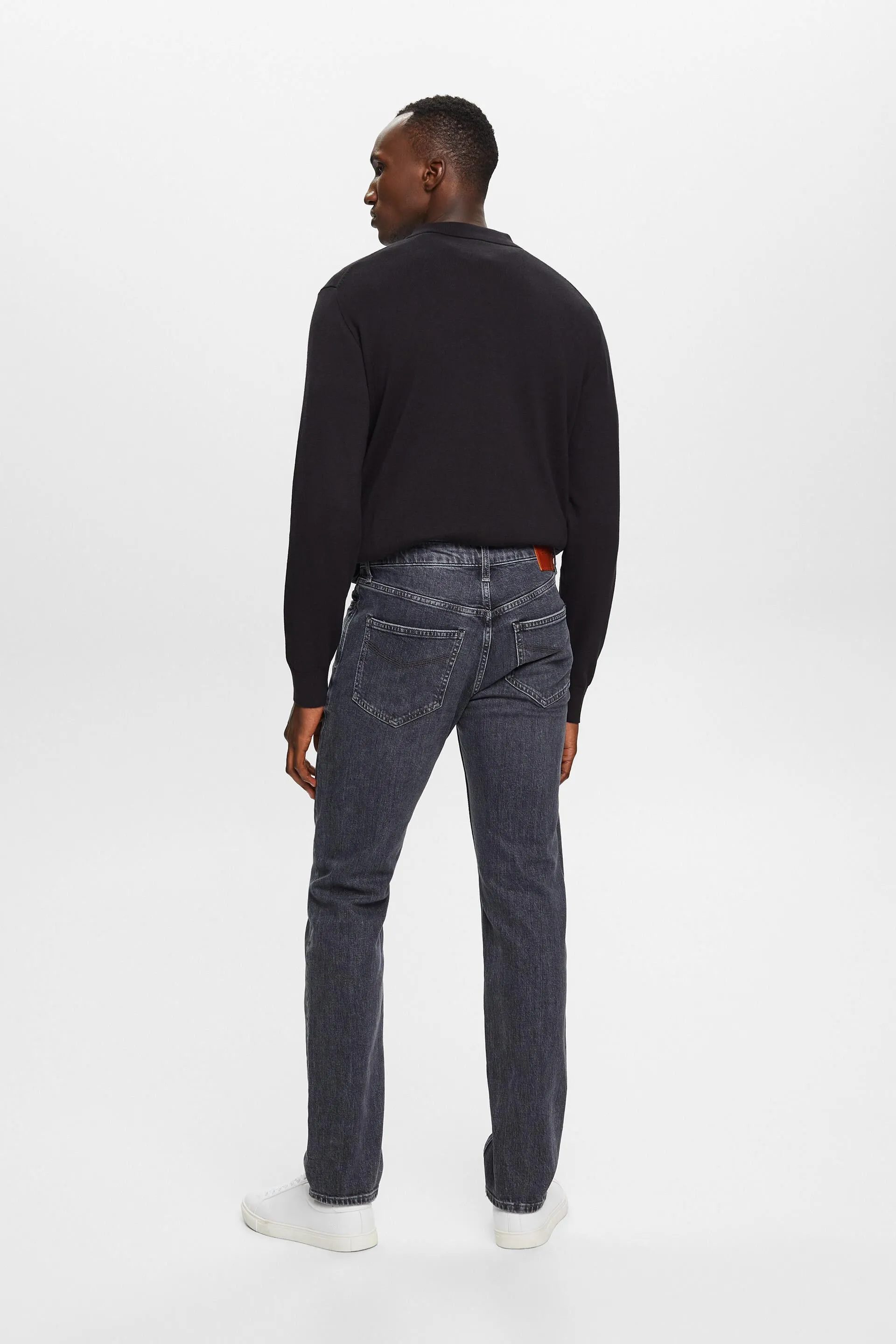 Jeans straight a vita media