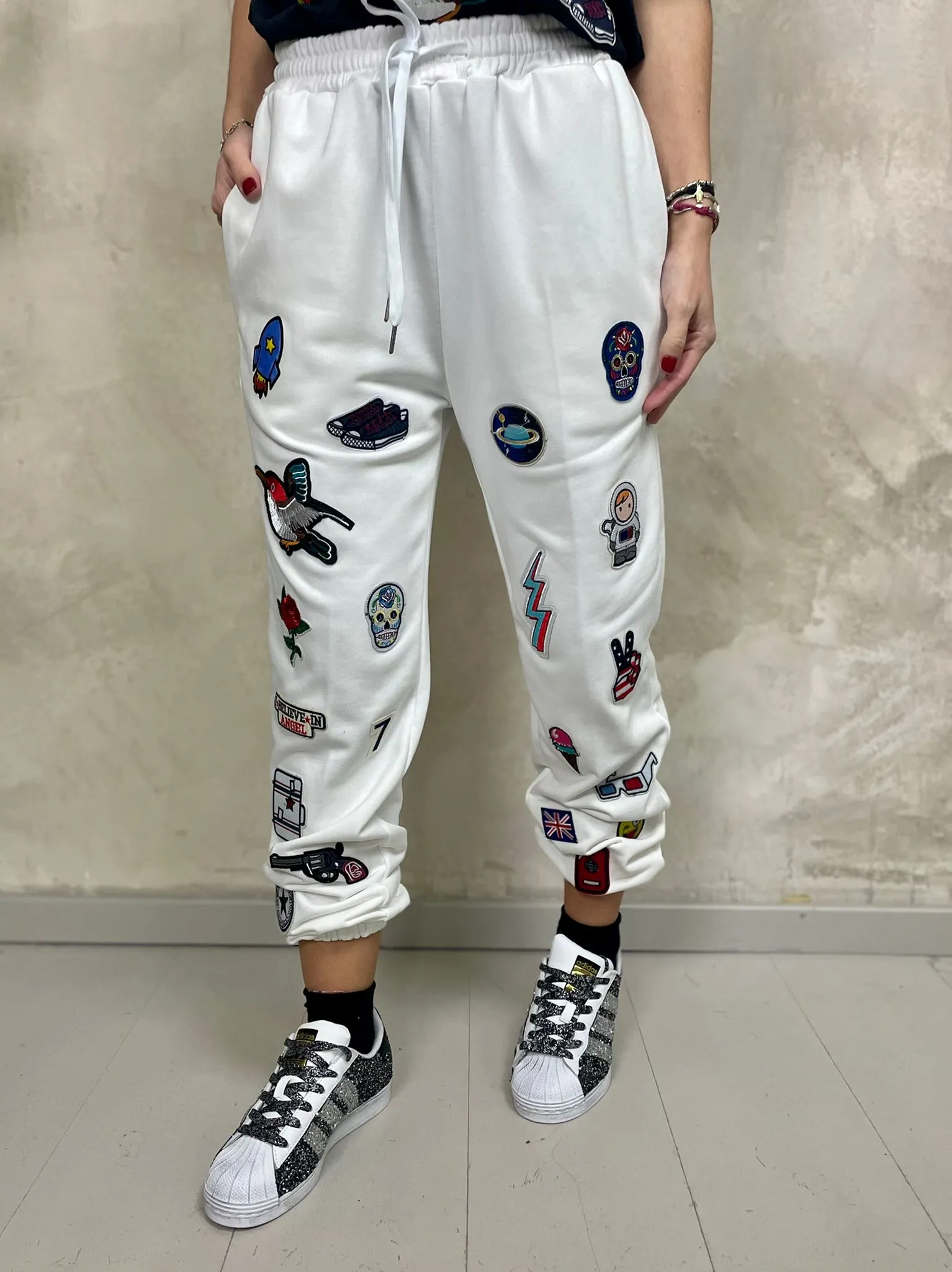 Jogger Stemmi Bianco