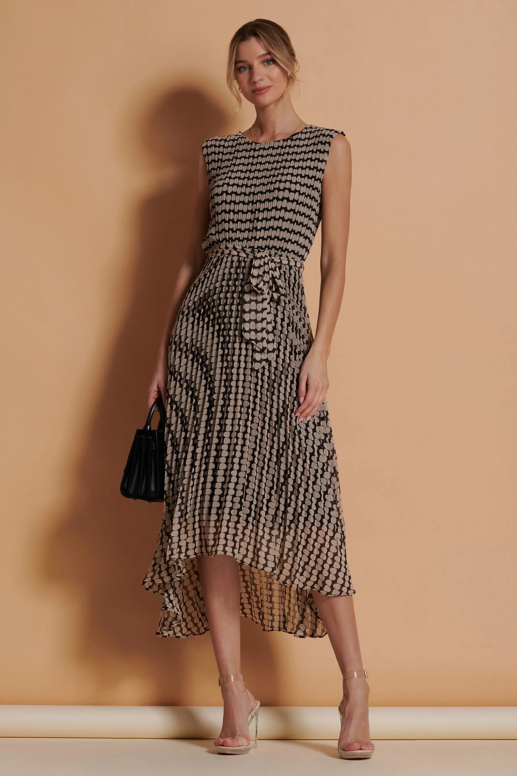 Jolie Moi A pieghe - Abito maxi asimmetrico in chiffon