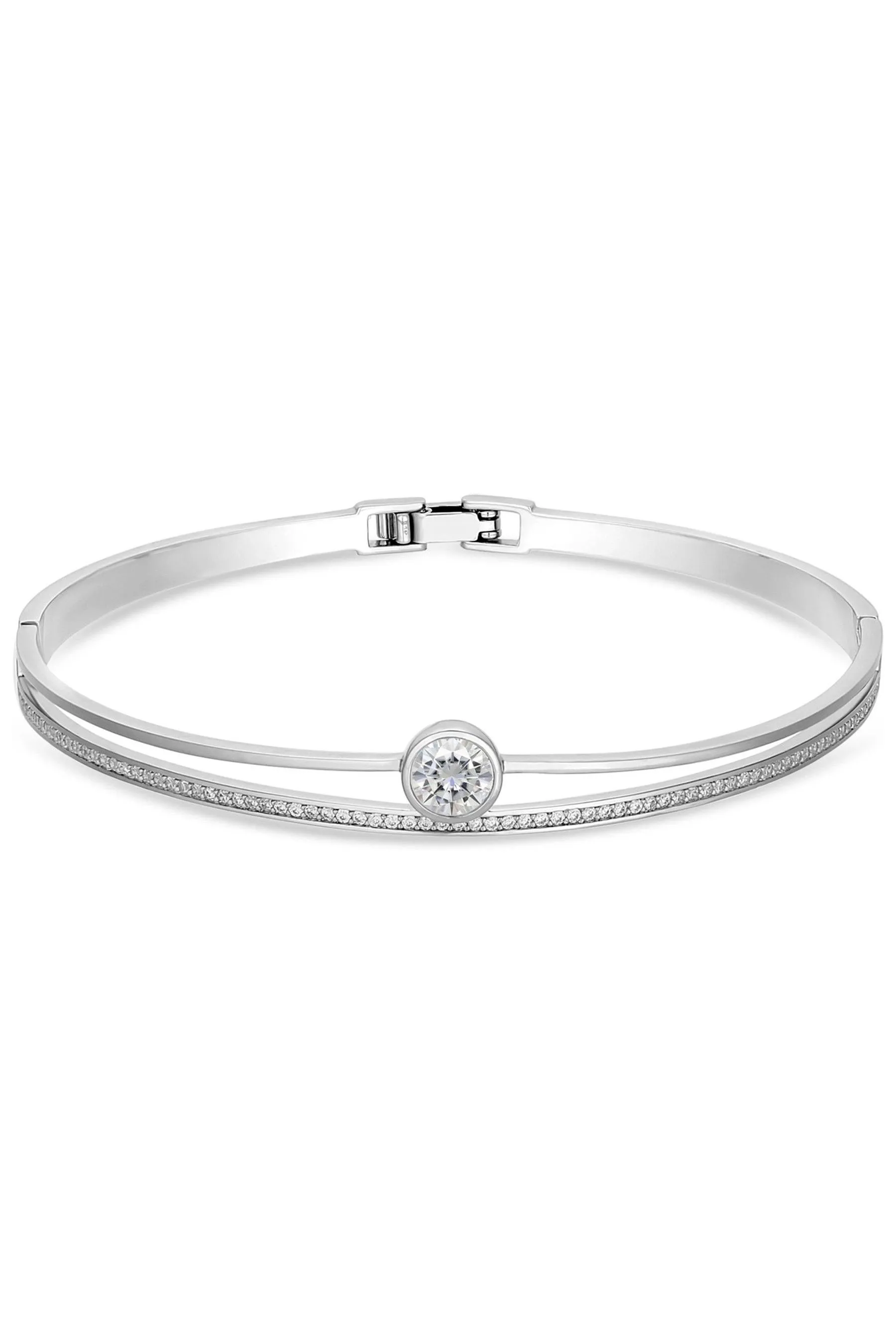 Jon Richard - centre Stone - Bracciale rigido con zirconia cubica