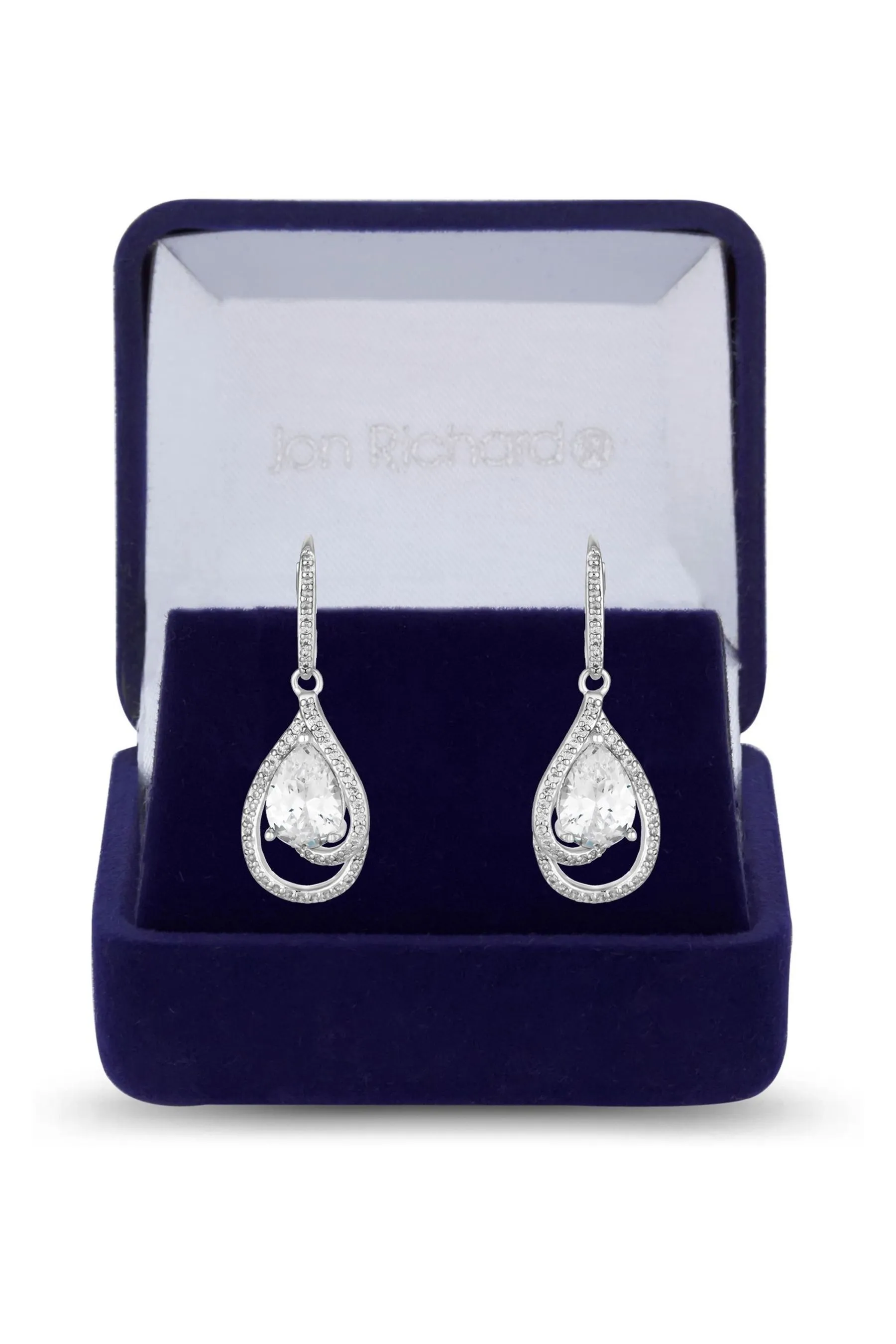 Jon Richard - Orecchini a goccia con zirconia cubica - In confezione regalo