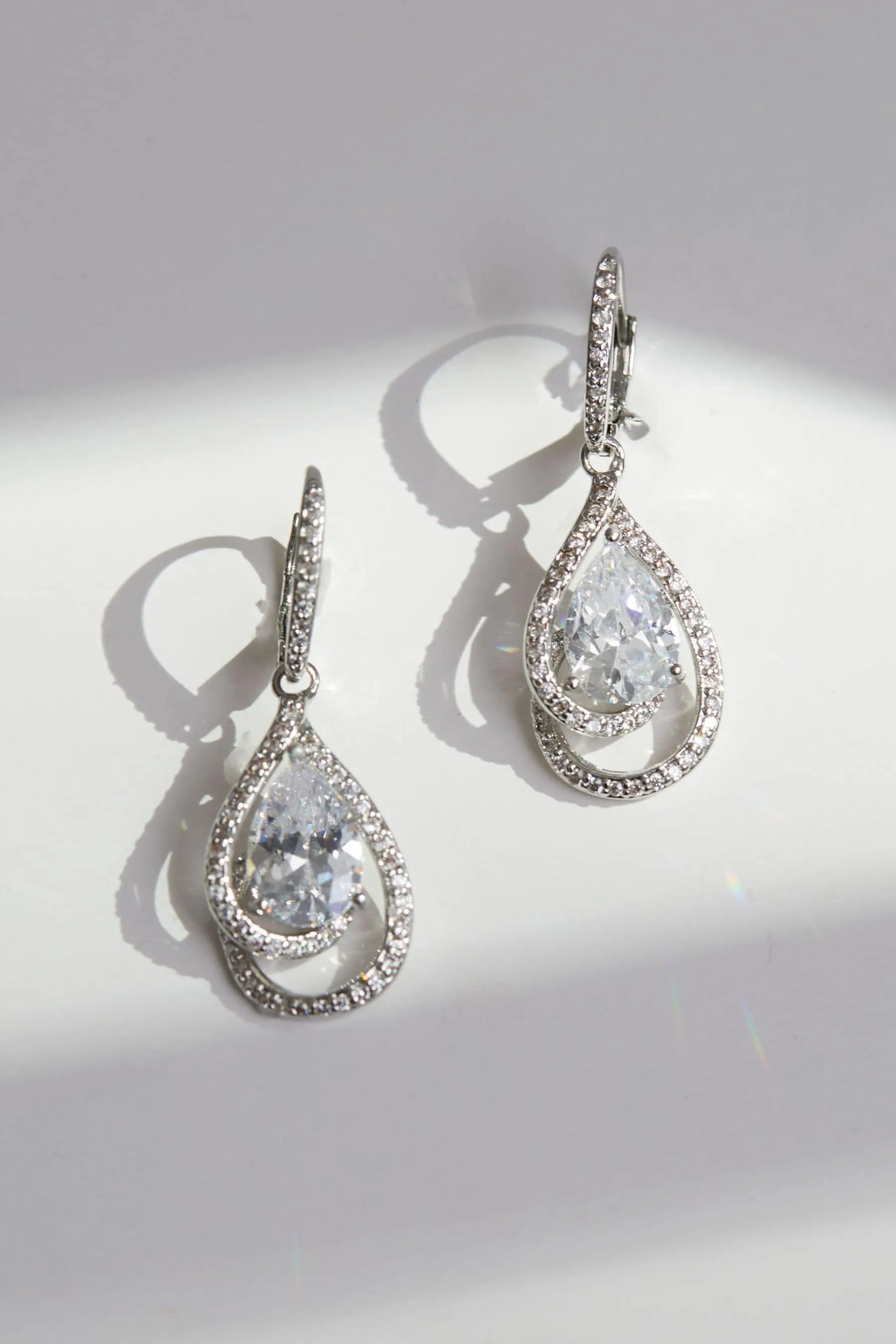 Jon Richard - Orecchini a goccia con zirconia cubica - In confezione regalo