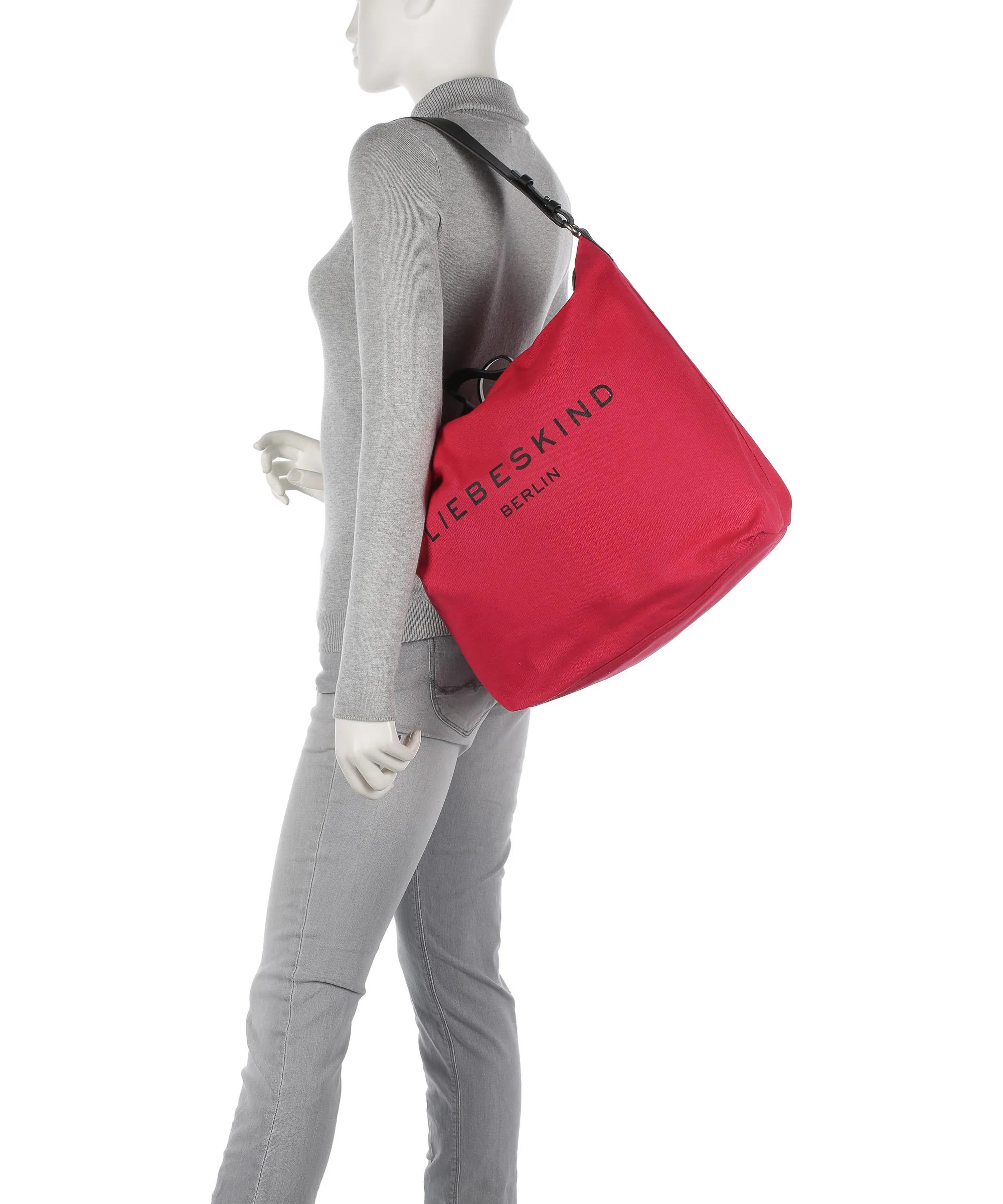  Liebeskind Clea Canvas Borsa hobo cotone rosso  