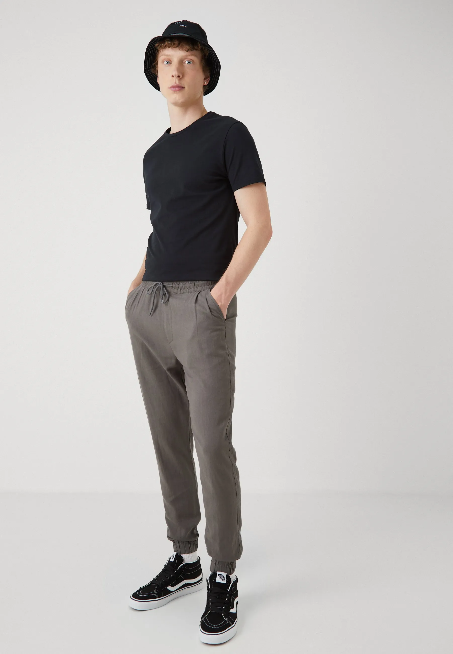 LINEN BLEND JOGGER - Pantaloni