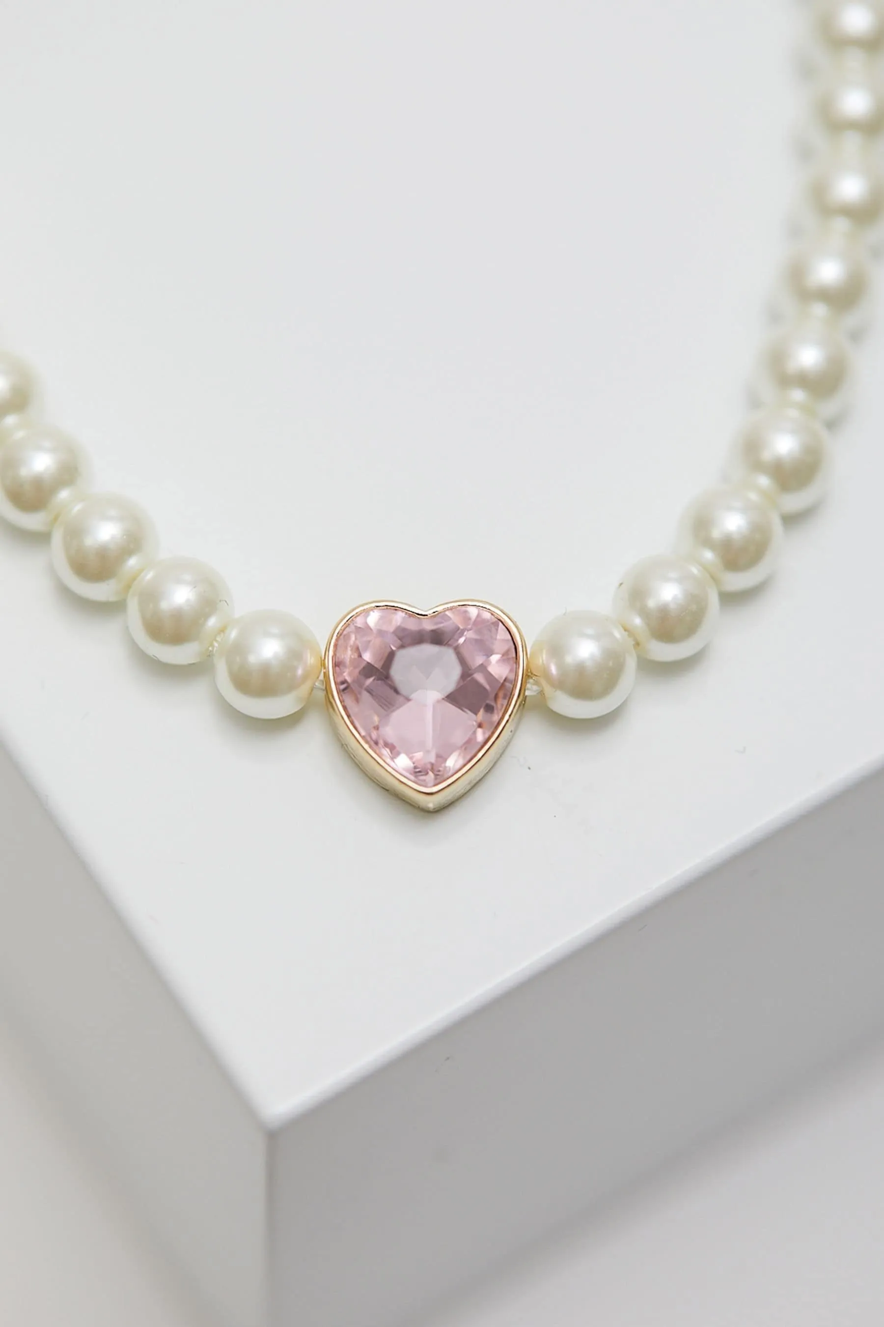 Lipsy Jewellery - Collana in confezione regalo con collarino e cuore di perle