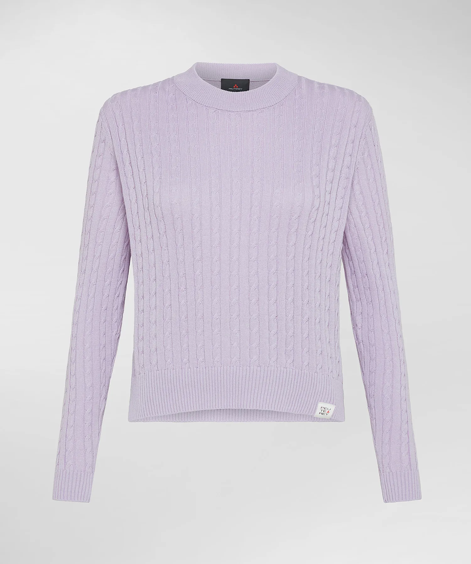 Maglia a treccia in tricot di cotone