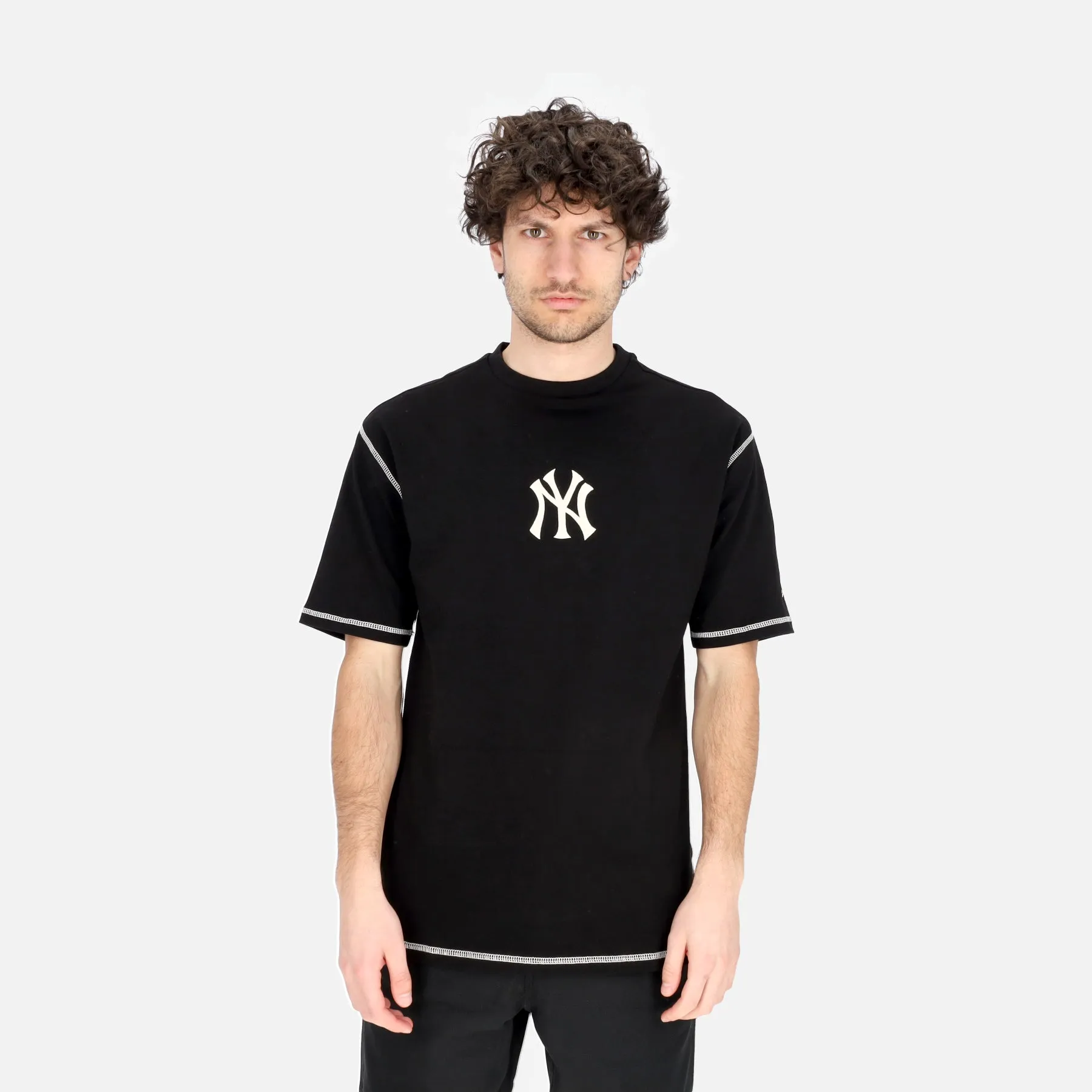 Maglietta Uomo Mlb World Series Oversize Tee Neyyan Black/off White