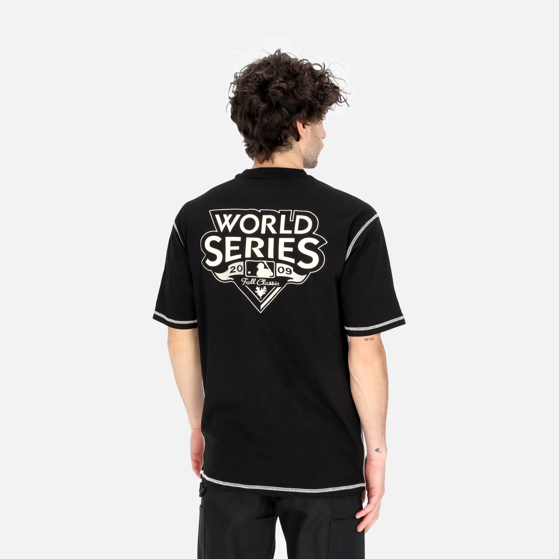 Maglietta Uomo Mlb World Series Oversize Tee Neyyan Black/off White
