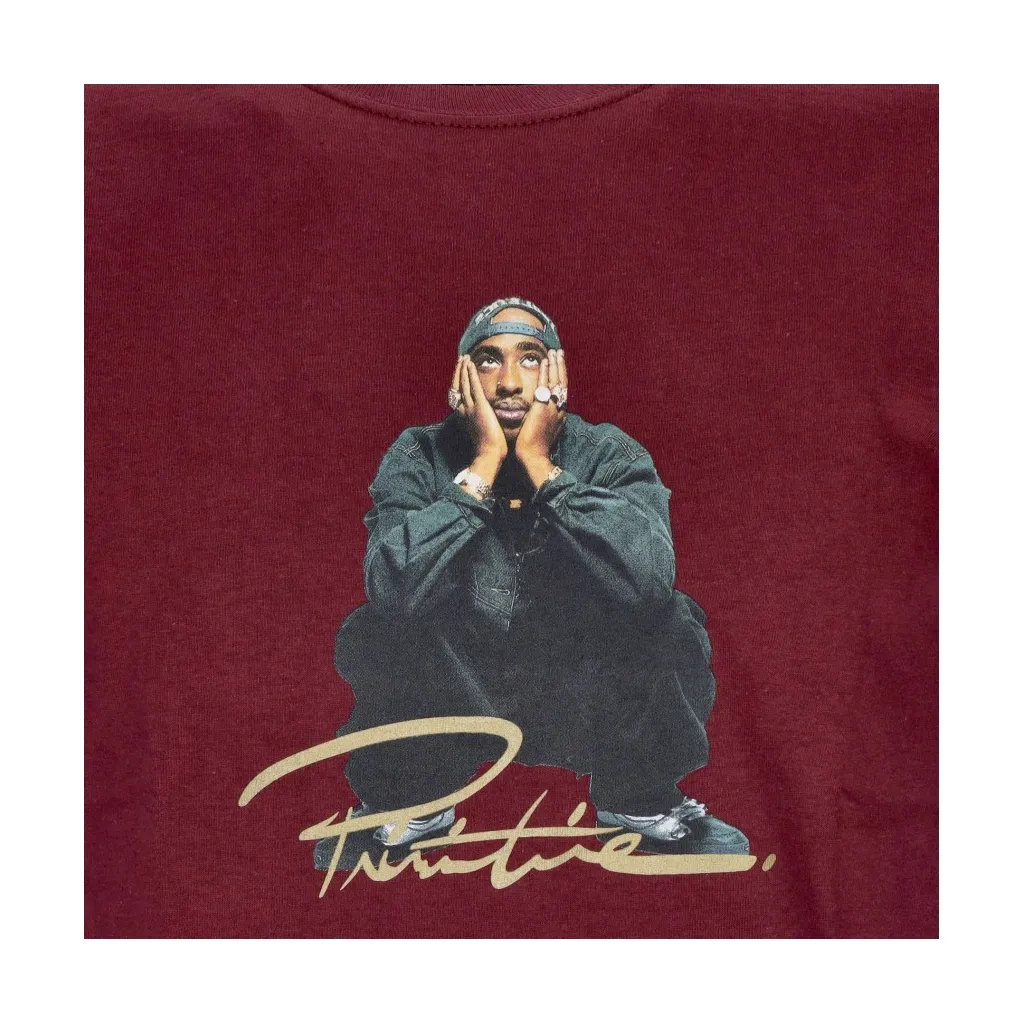 maglietta uomo shakur tee x tupac BURGUNDY