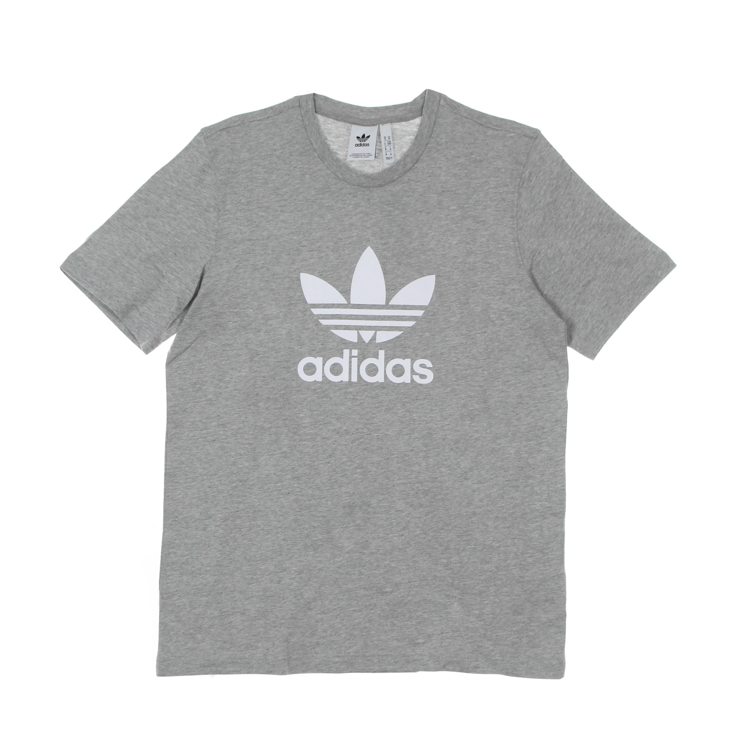 Maglietta Uomo Trefoil T-shirt Medium Grey Heather/white