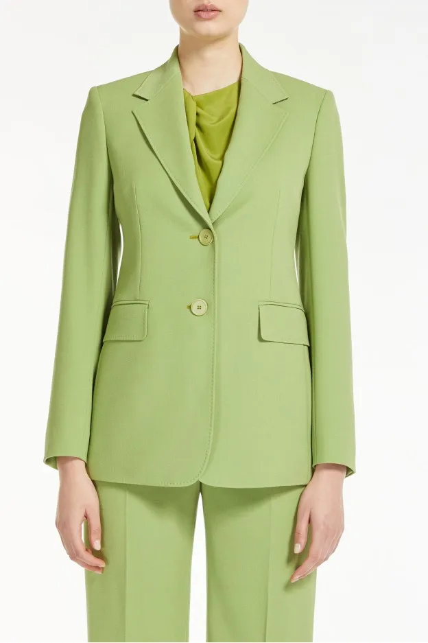 Max Mara Rosetta Blazer in crêpe satin di lana