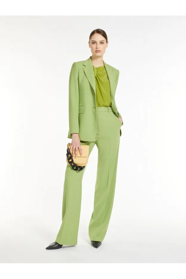 Max Mara Rosetta Blazer in crêpe satin di lana