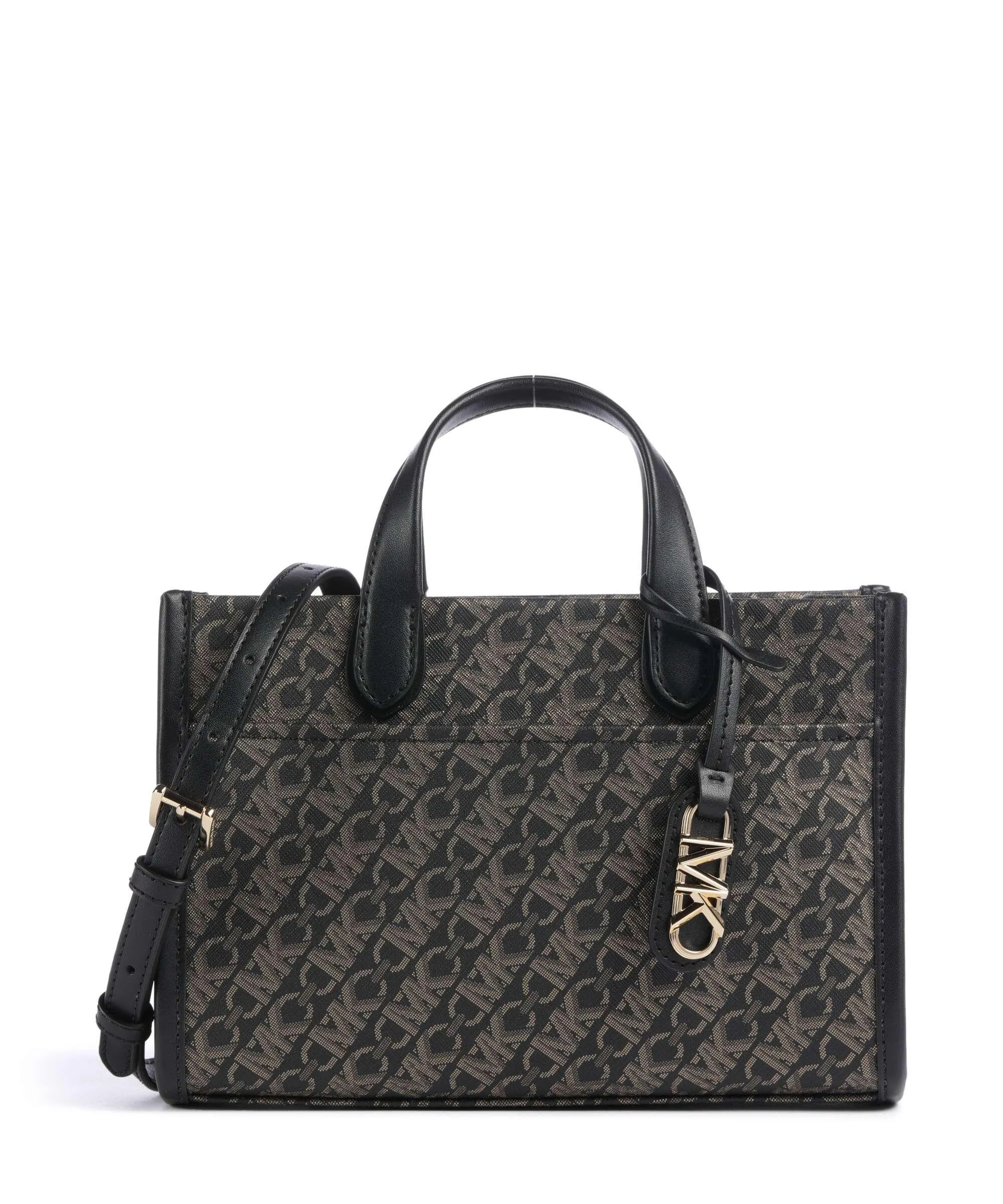  Michael Kors Gigi Borsa a mano pelle sintetica nero/oro  