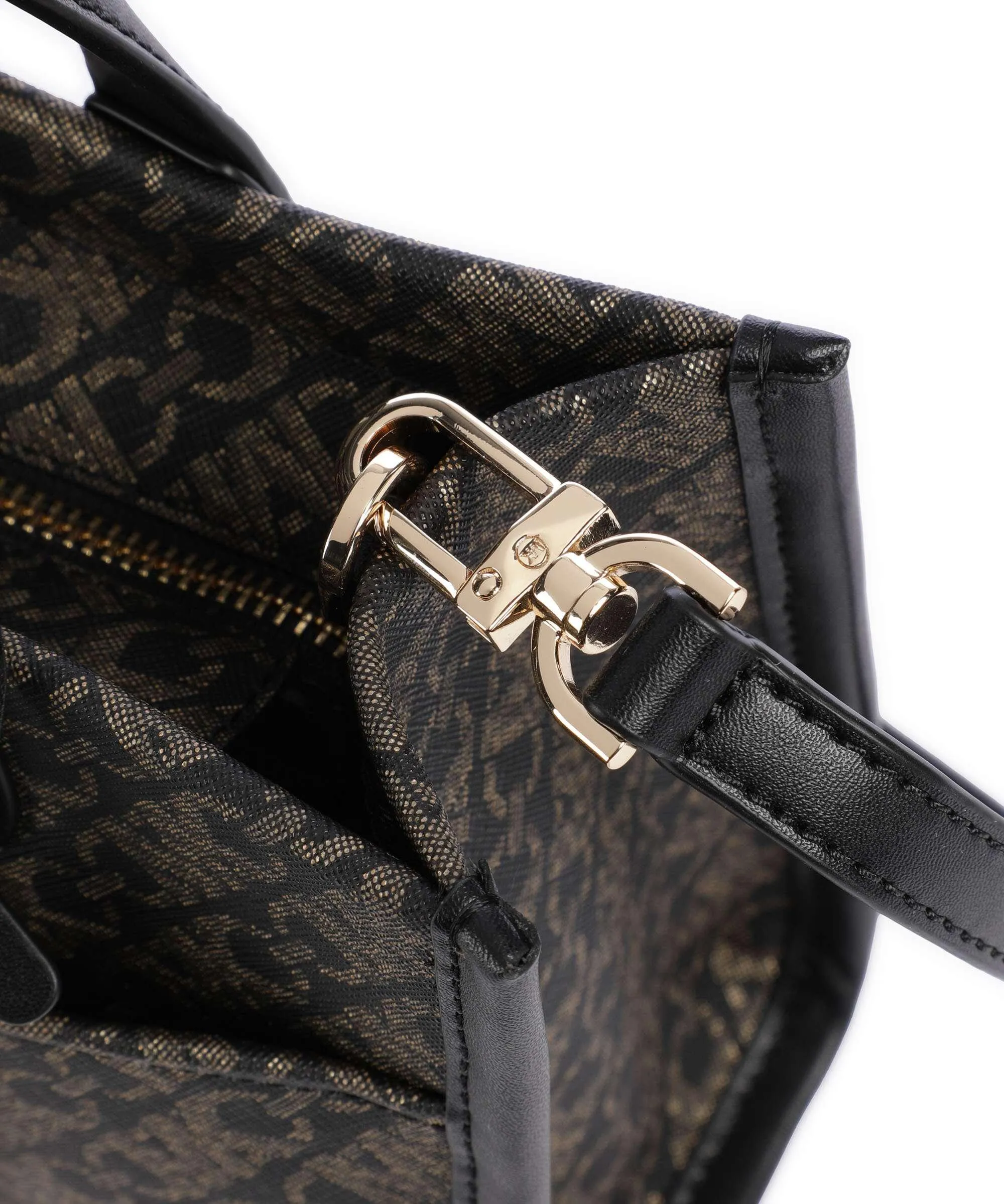  Michael Kors Gigi Borsa a mano pelle sintetica nero/oro  