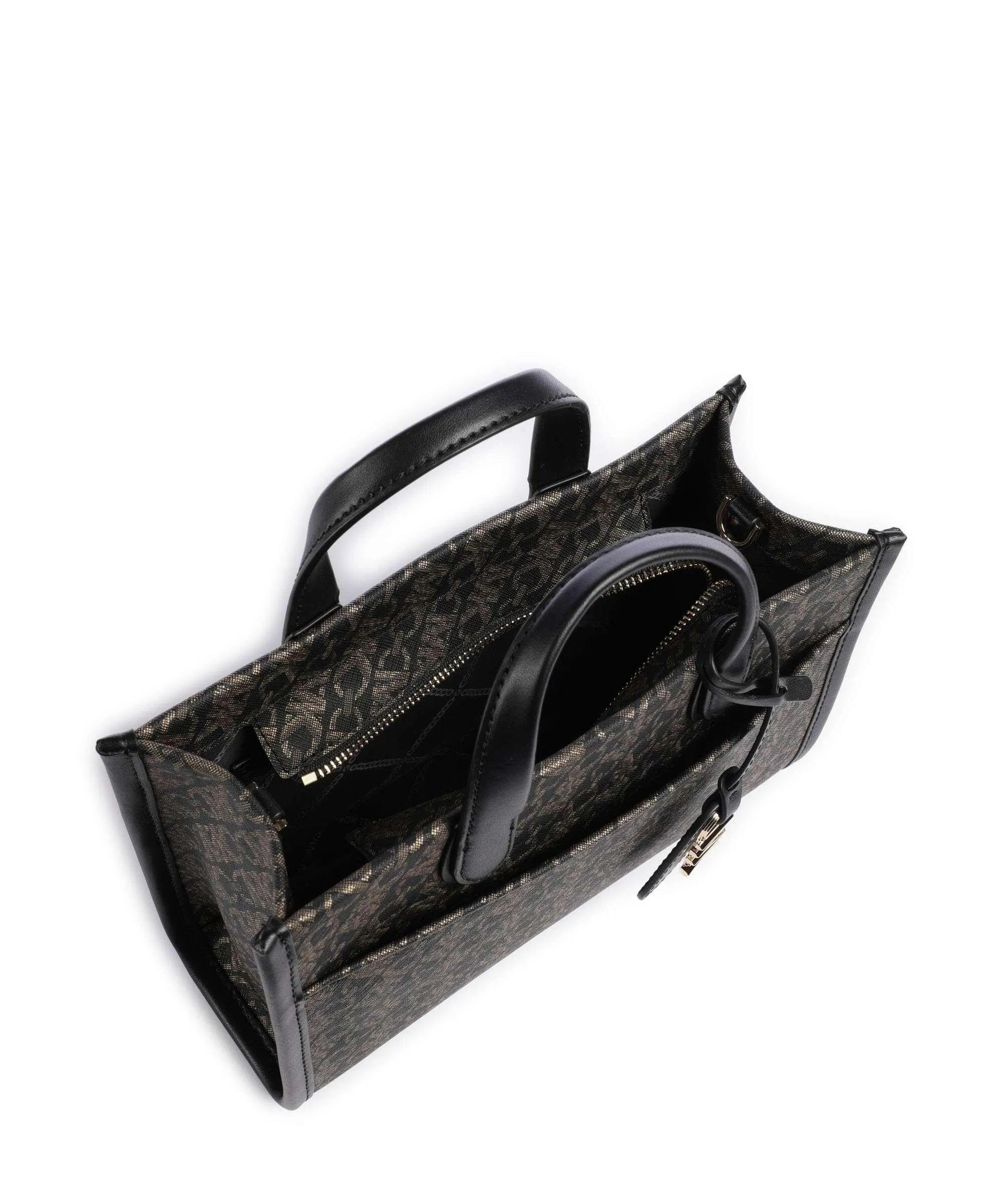  Michael Kors Gigi Borsa a mano pelle sintetica nero/oro  