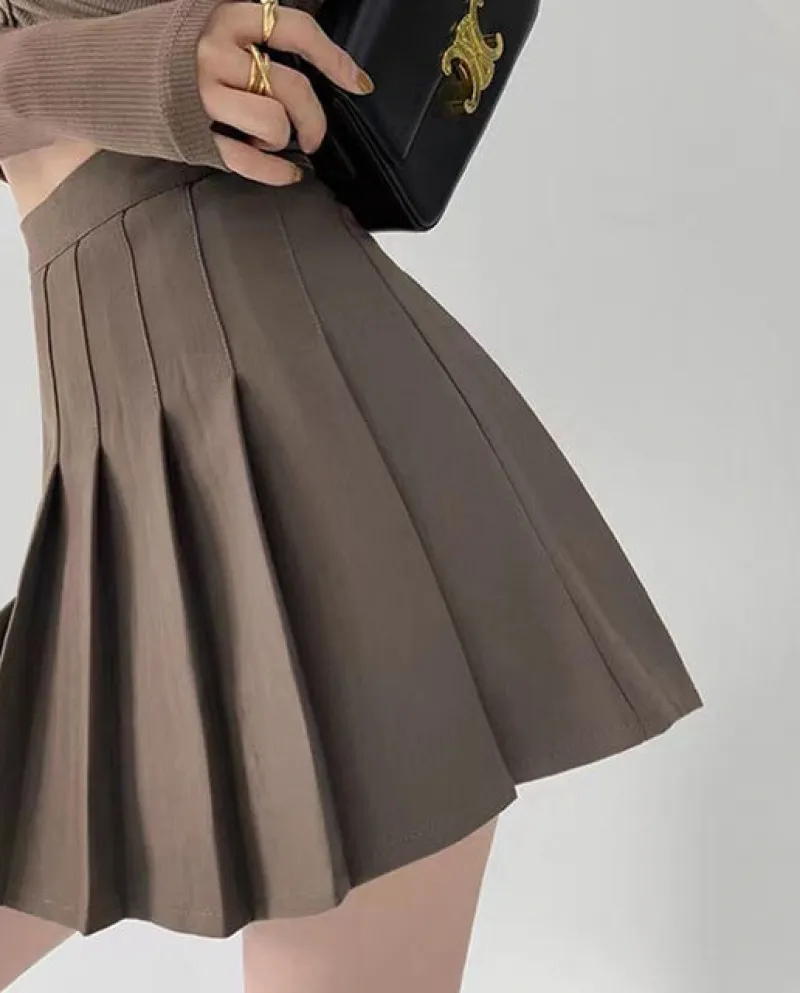 Moda Preppy Dolce Tutto Fiammifero Gonna A Pieghe Abbigliamento Donna 2022 Estate Nuovo  Kawaii Scuola Solid Mini Gonne