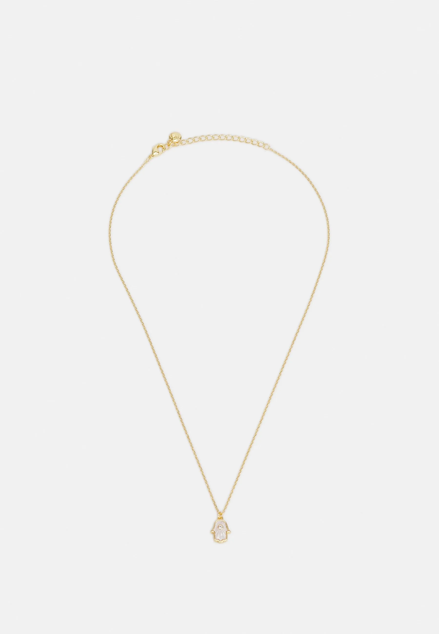 MOP HAMSA HAND CHARM NECKLACE - Collana