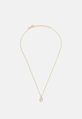 MOP HAMSA HAND CHARM NECKLACE - Collana