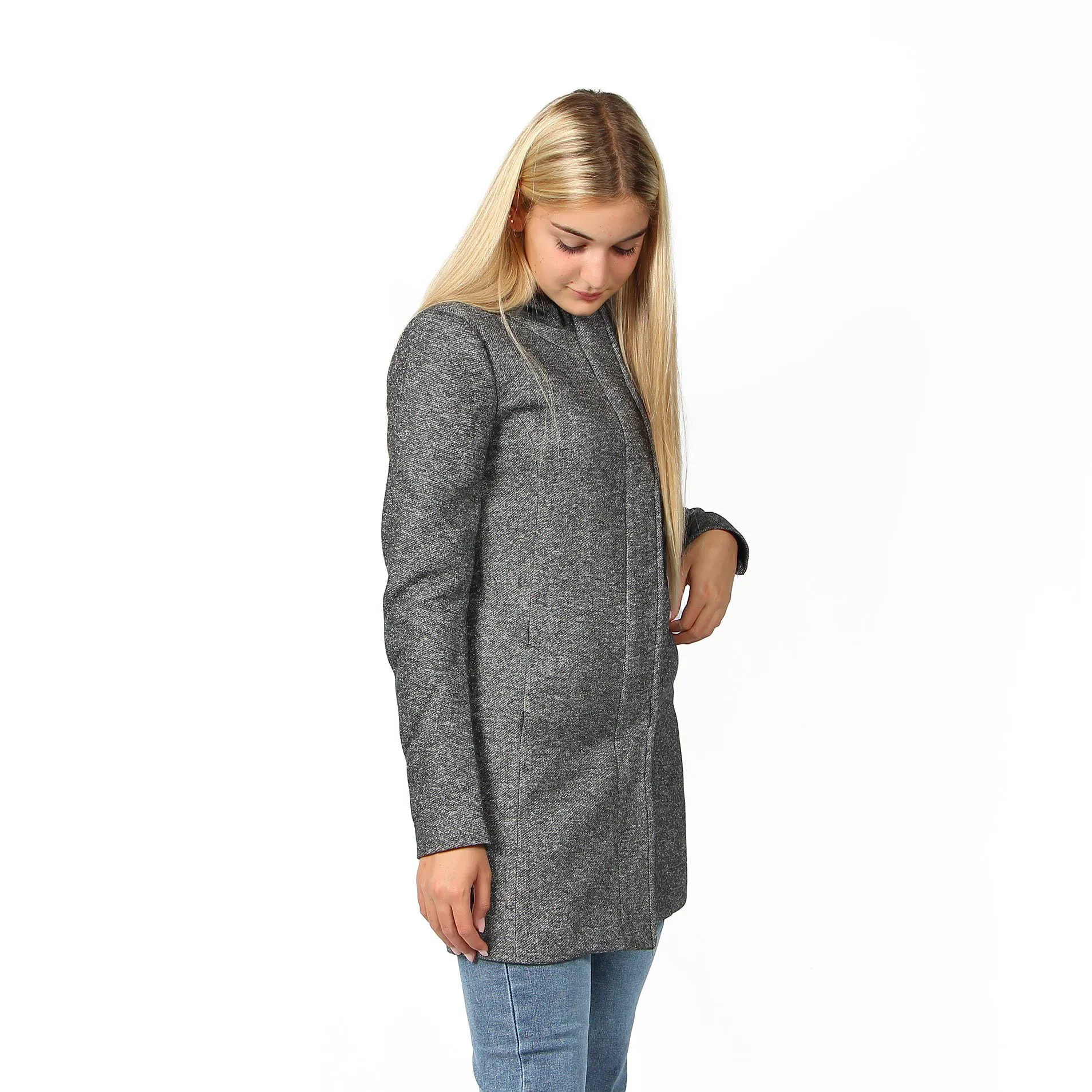 NEON & NYLON by Only - CAPPOTTO DONNA CON CAPPUCCIO GRIGIO SCURO                                            Previous productNEON