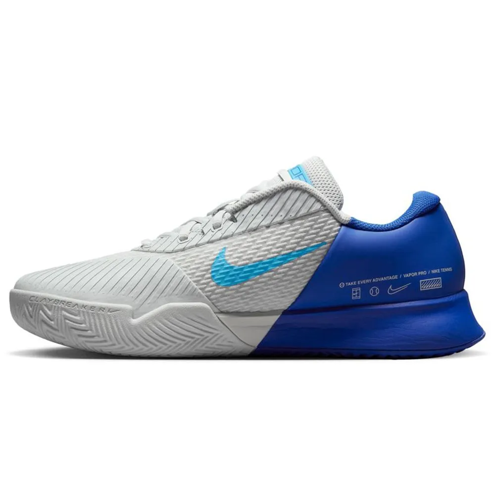 Nike Tennis Zoom Vapor Pro 2 Clay Bianco Blu Azzurro - Scarpe Da Tennis Uomo