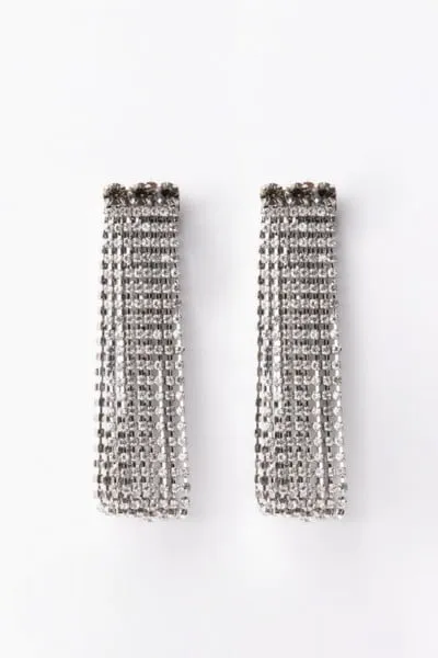 Orecchini con frange di strass Crystal