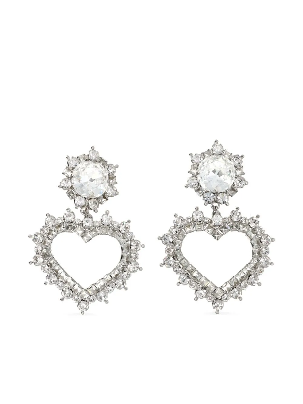 Orecchini con pendente a cuore in argento Alessandra Rich - donna