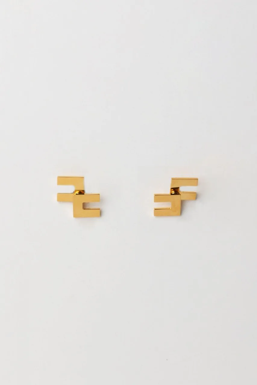 Orecchini logo C double Oro Giallo