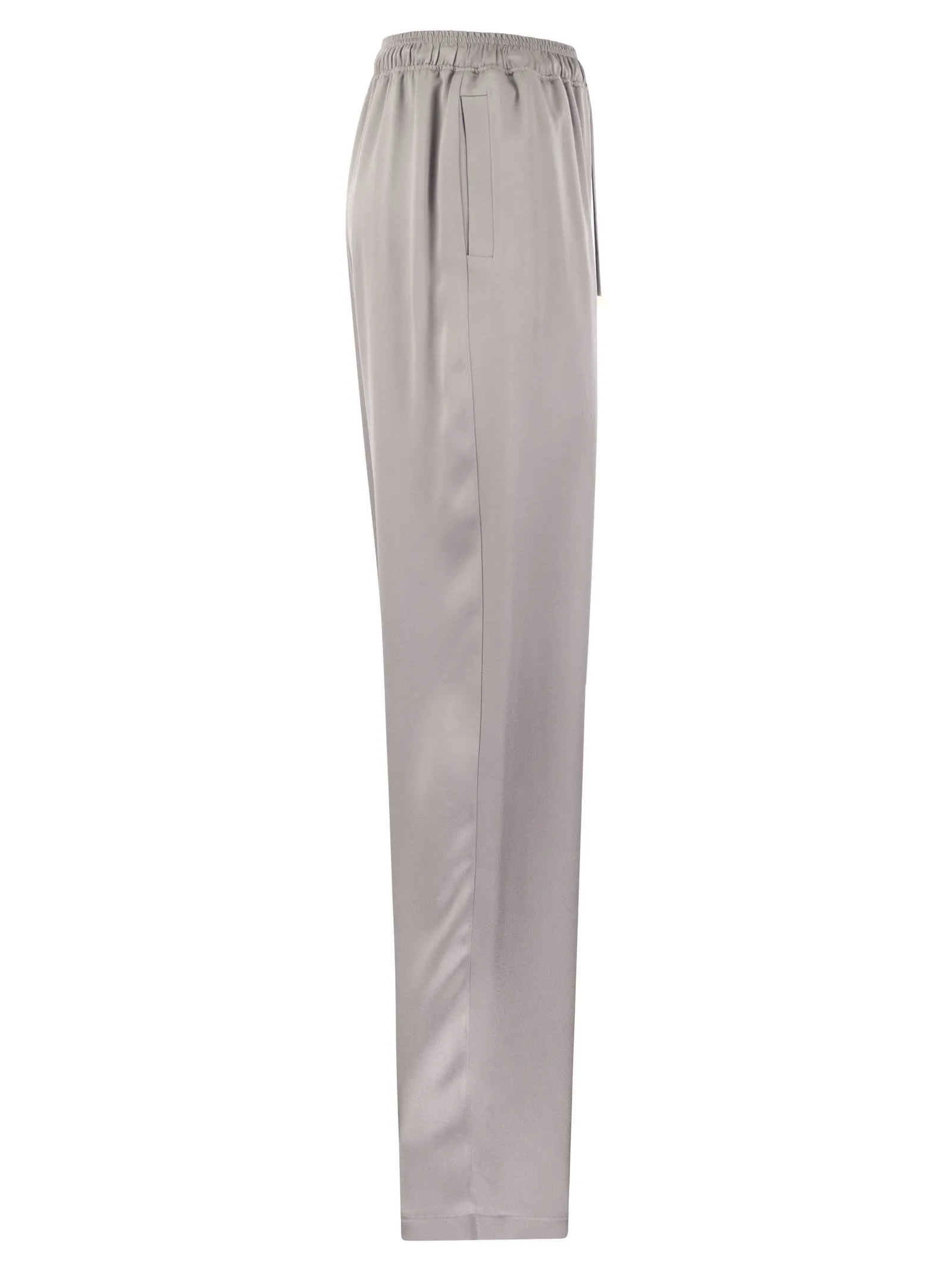 Pantalone jogger in crêpe di raso