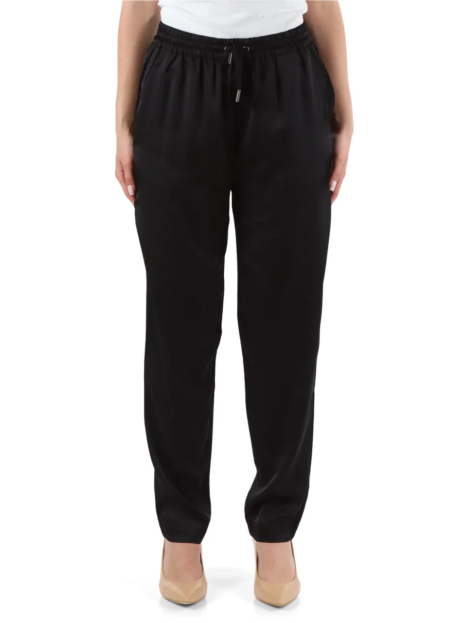 Pantalone jogger in satin
