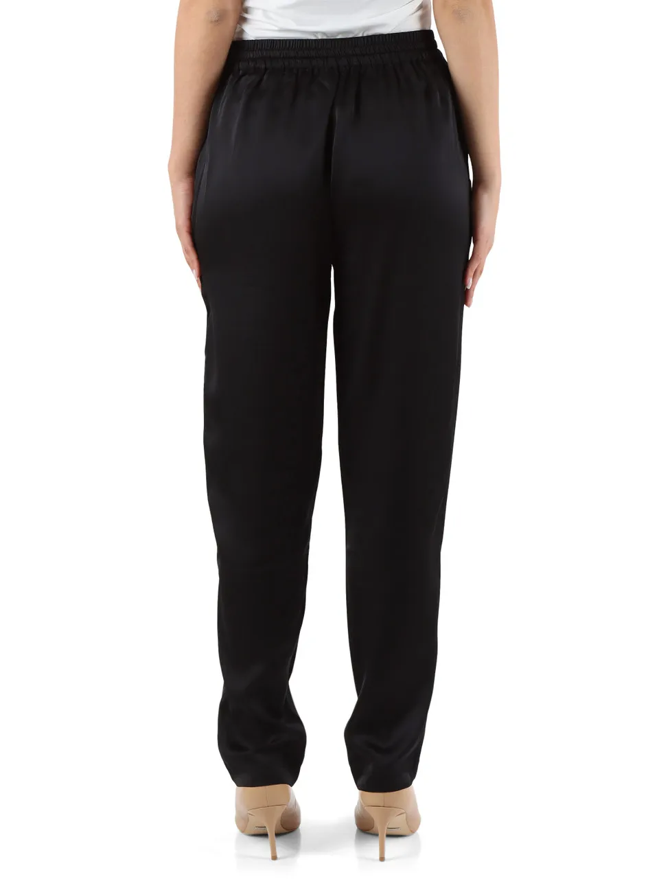 Pantalone jogger in satin
