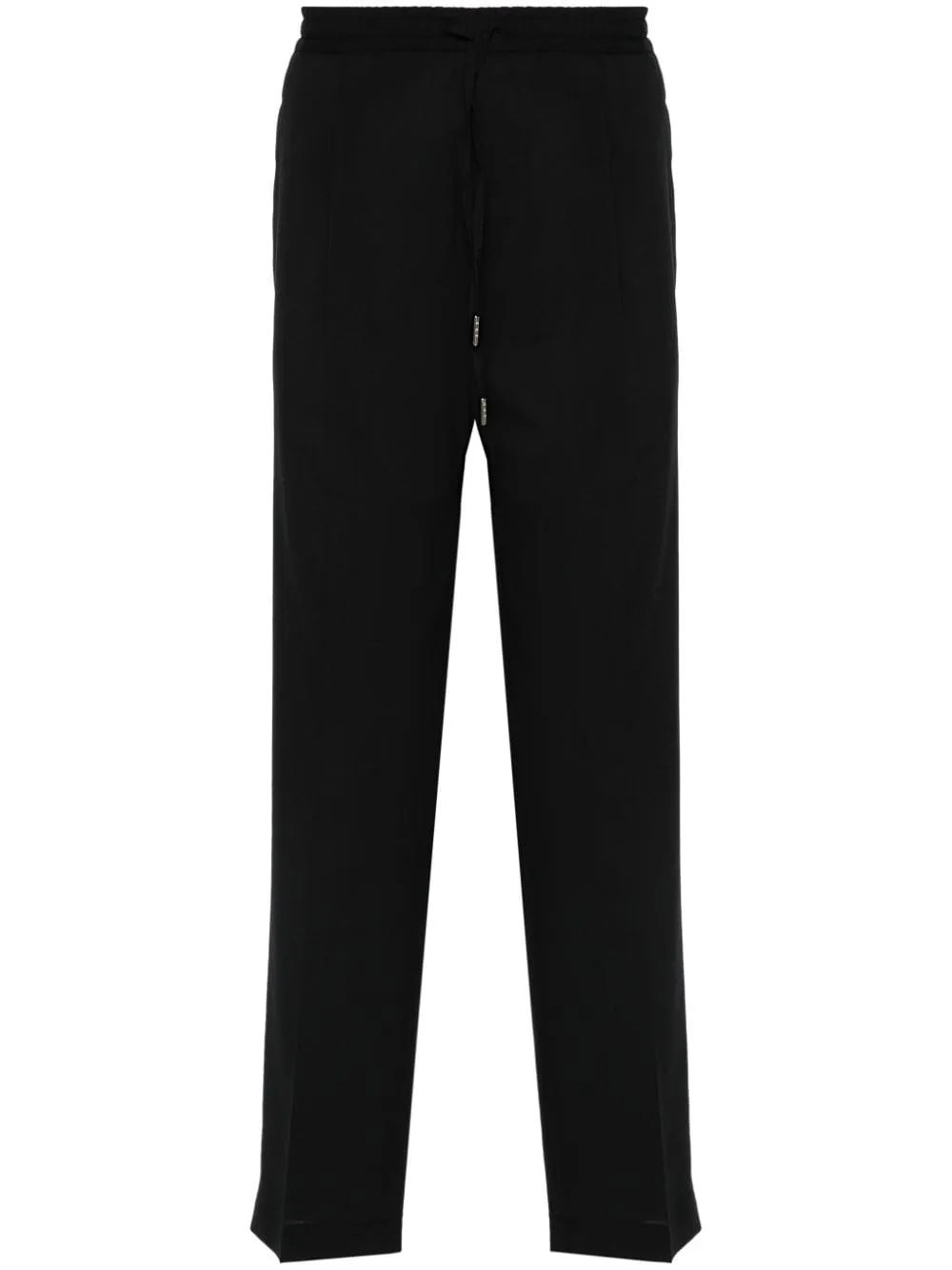 Pantaloni affusolati con pieghe in nero - uomo