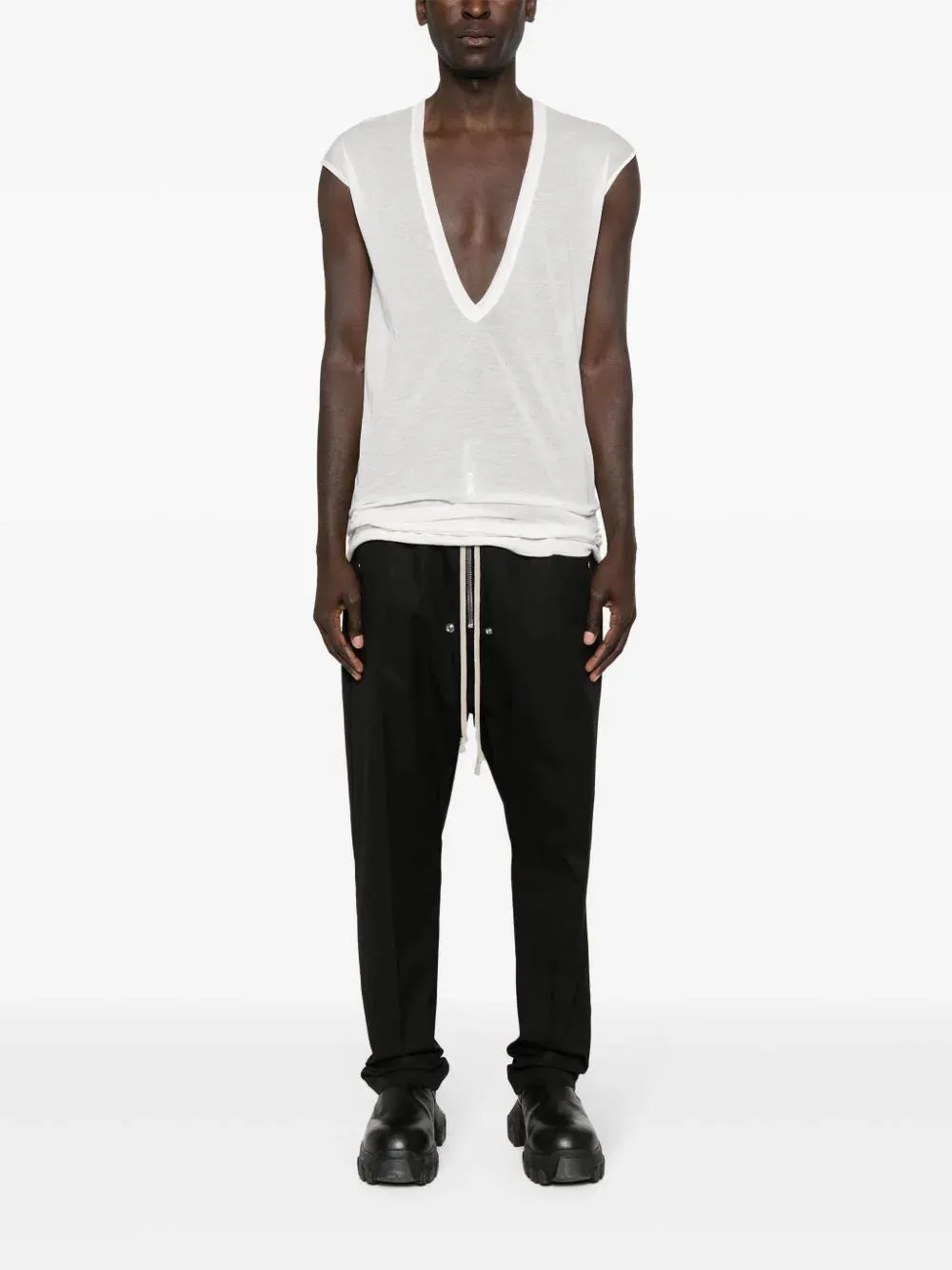 Pantaloni Bela in popeline di cotone pesante color nero