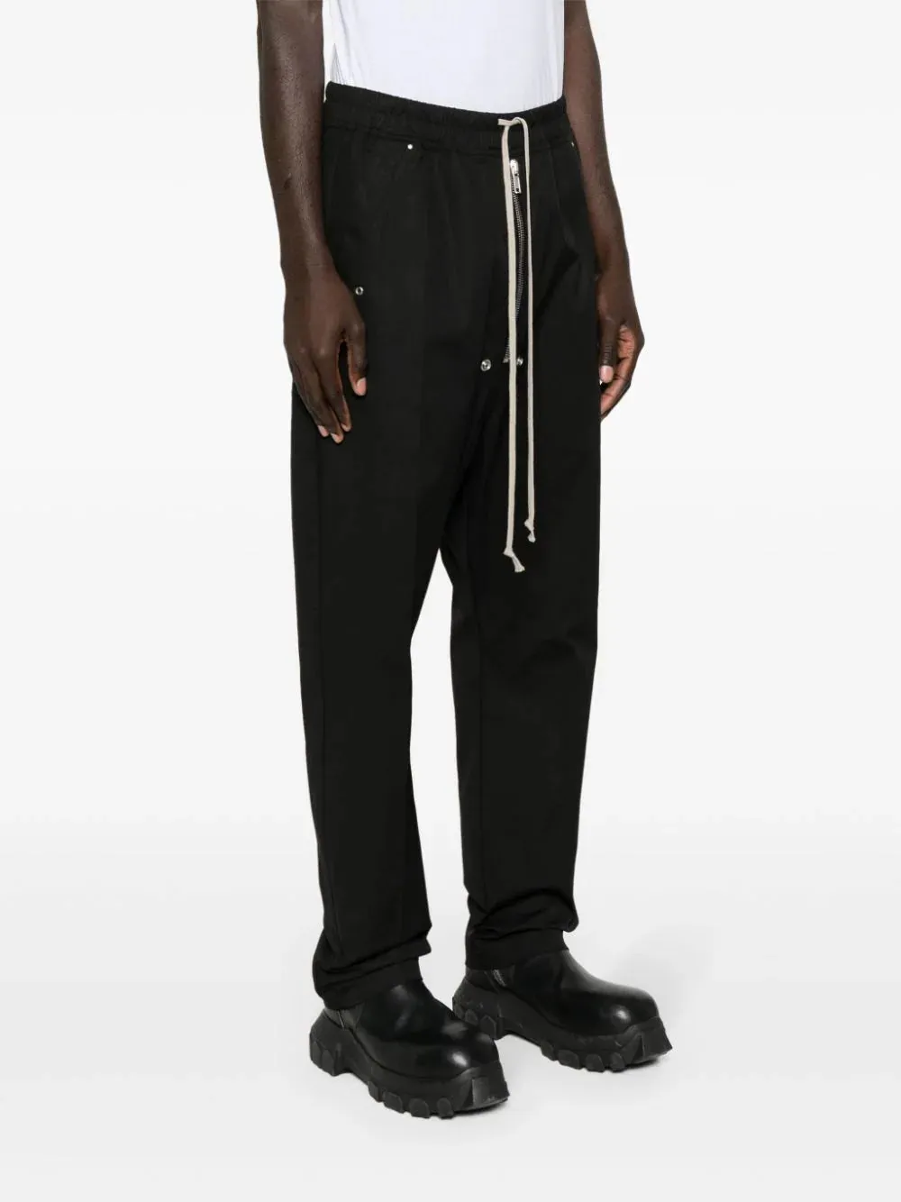 Pantaloni Bela in popeline di cotone pesante color nero