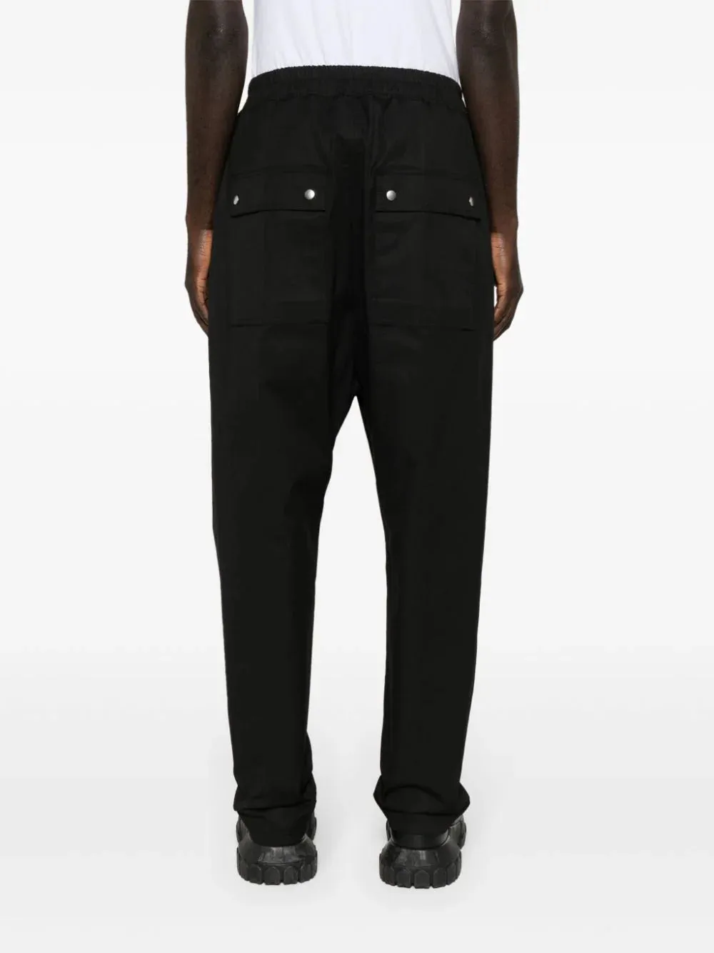 Pantaloni Bela in popeline di cotone pesante color nero