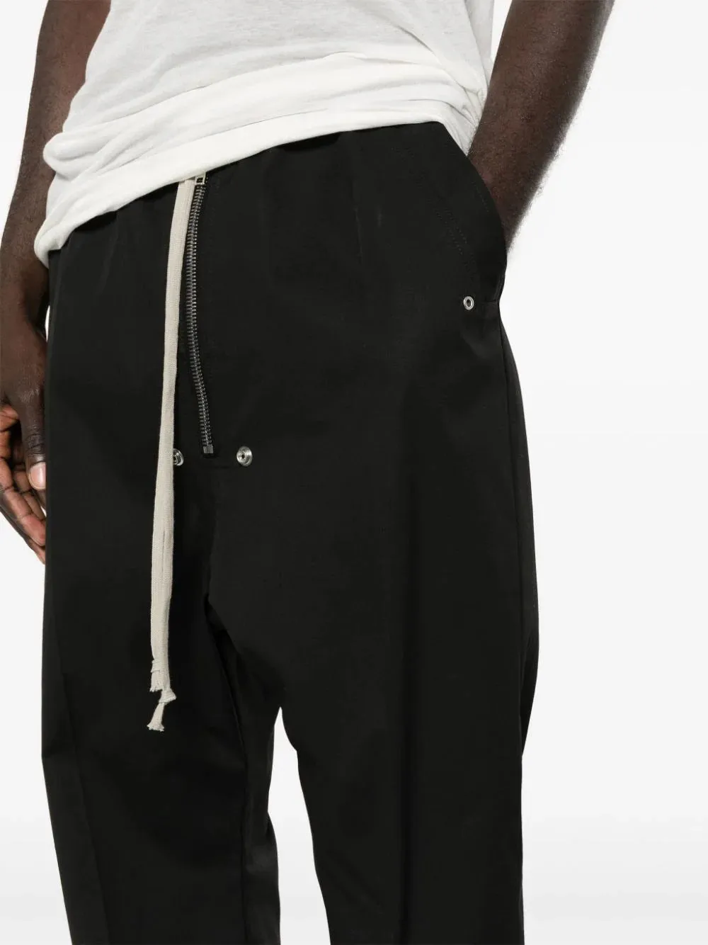 Pantaloni Bela in popeline di cotone pesante color nero