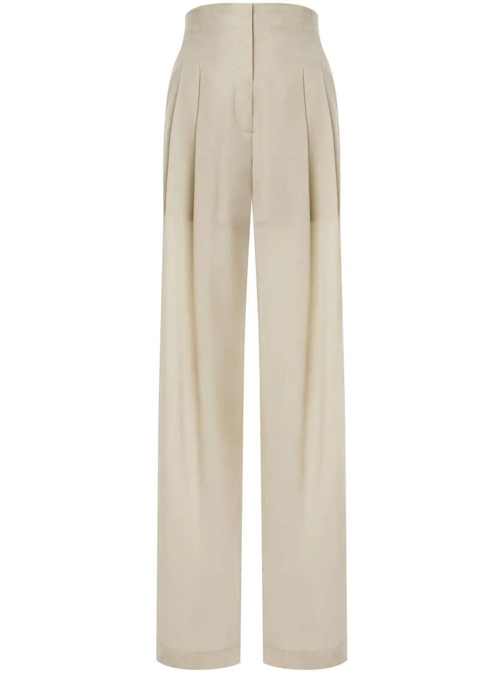 Pantaloni con pieghe in verde - donna