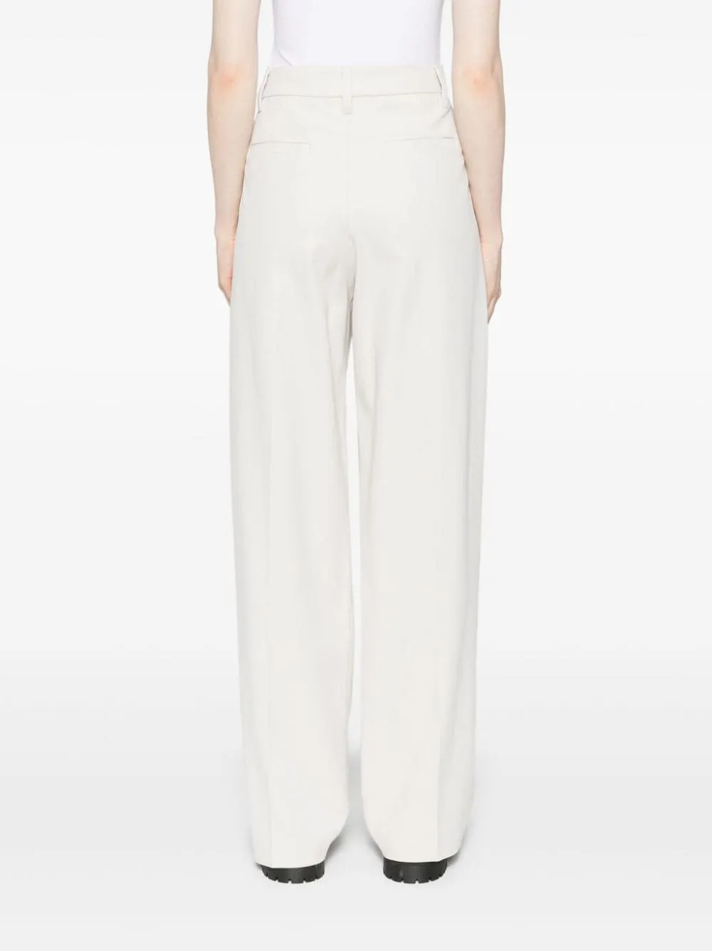 Pantaloni dritti con pieghe