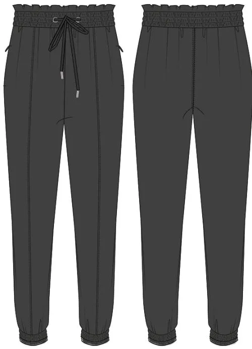 Pantaloni jogger simil pelle guess