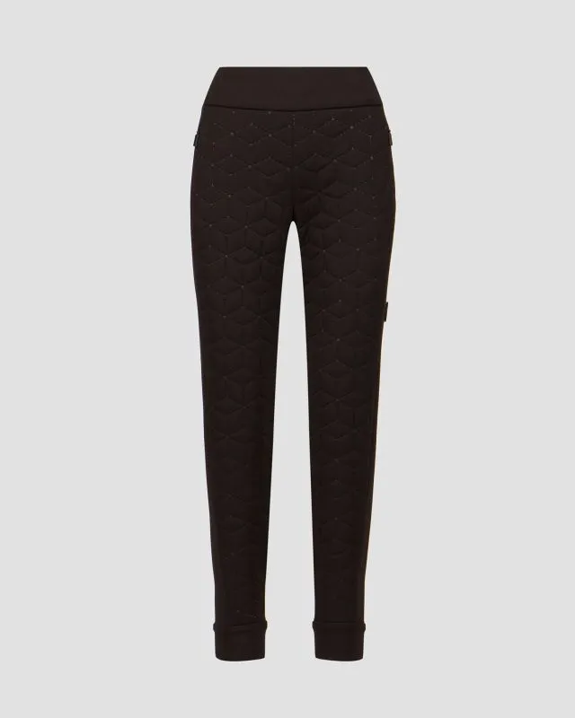 Pantaloni jogger trapuntati neri da donna Sportalm